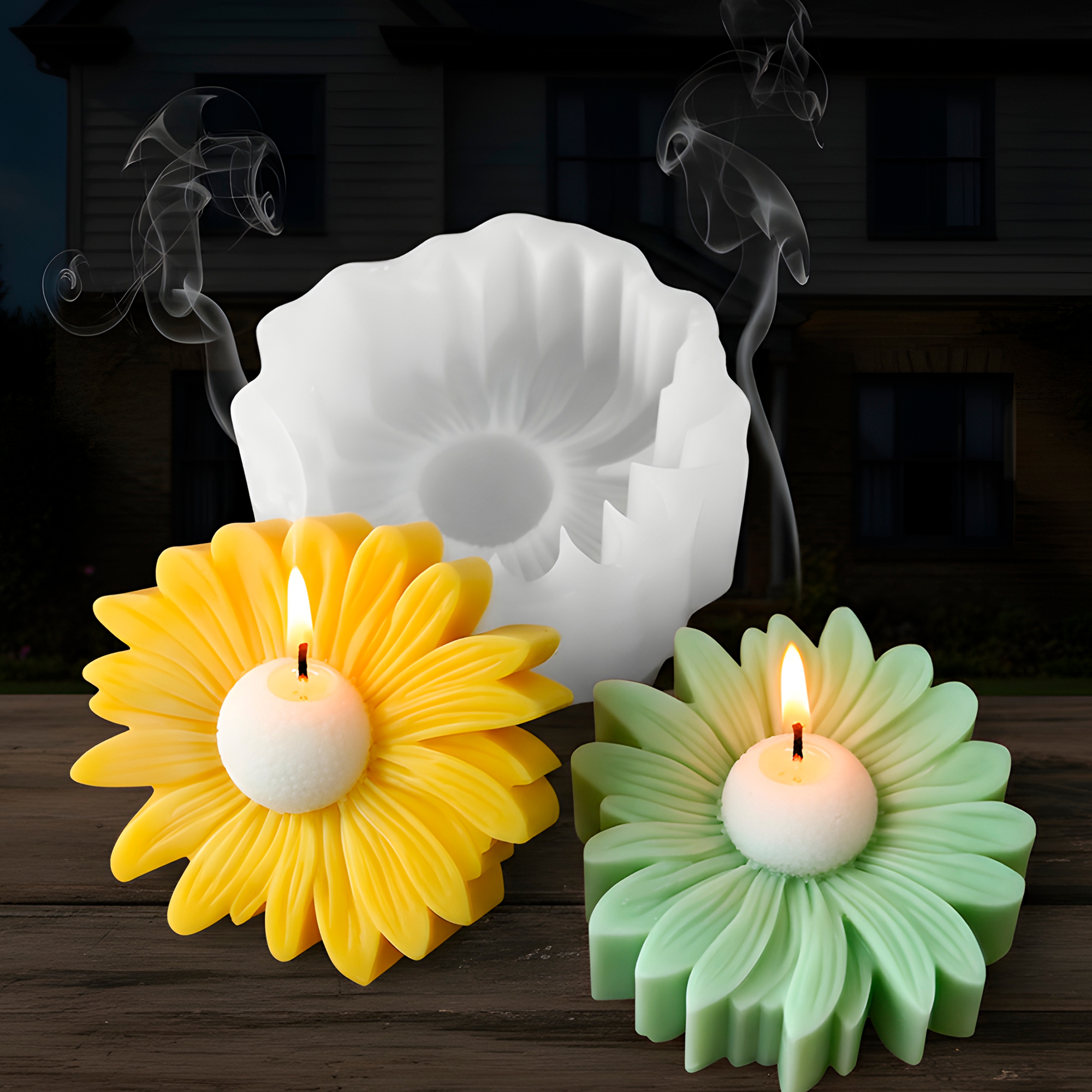 Molde de Silicona Margarita Aromaterapia Velas 7,3 X 6,8 CM 4