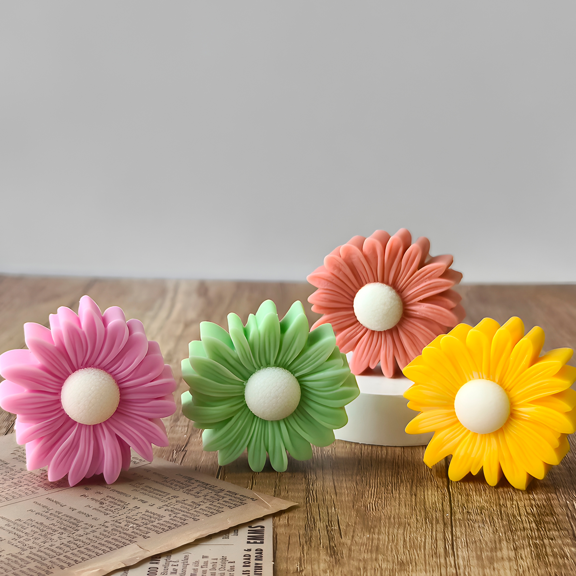 Molde de Silicona Margarita Aromaterapia Velas 7,3 X 6,8 CM 5