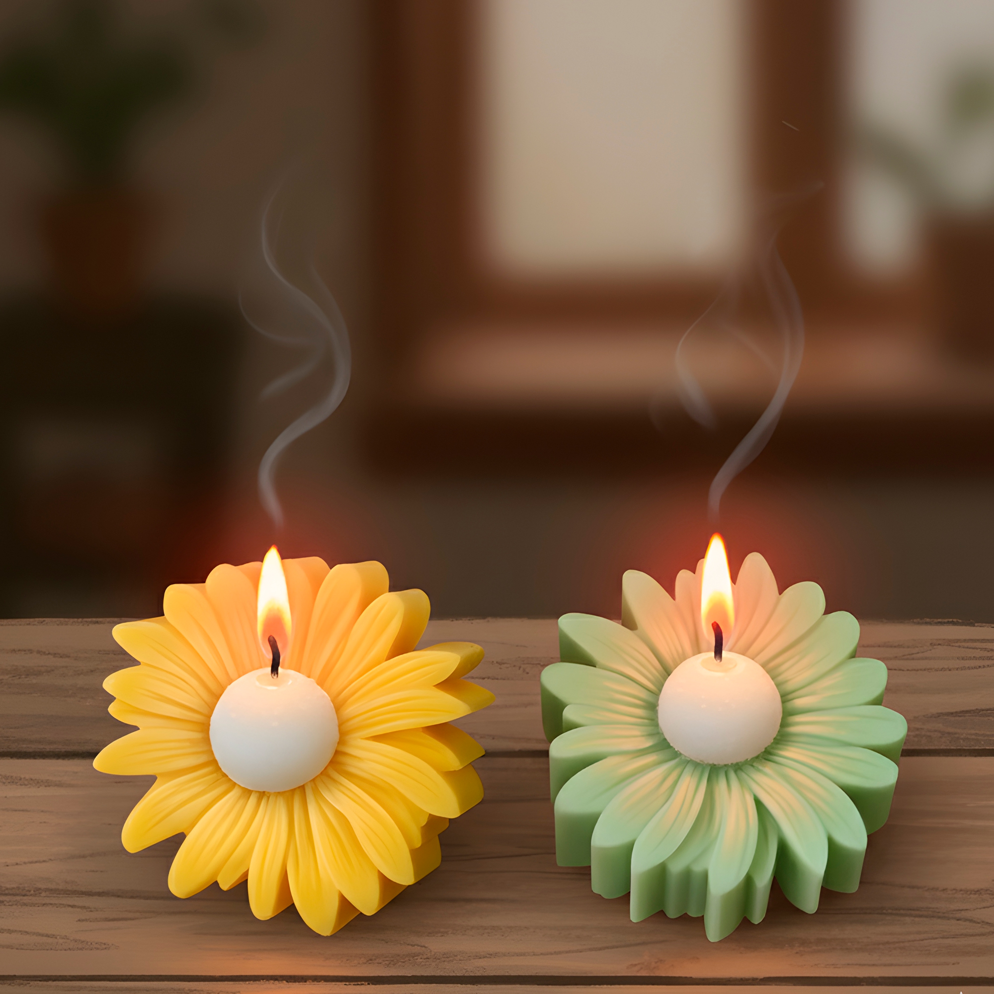 Molde de Silicona Margarita Aromaterapia Velas 7,3 X 6,8 CM 6