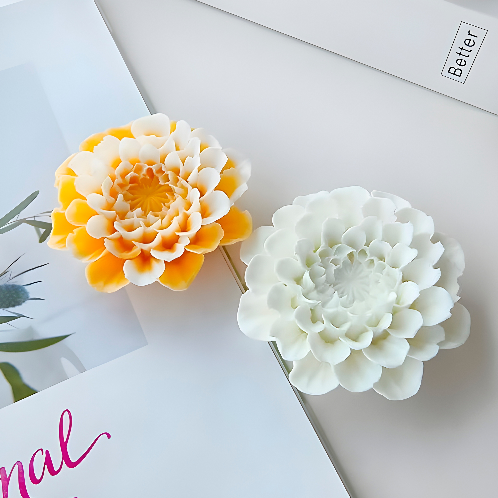 Molde de Silicona Flor Dalia Aromaterapia Velas 8,4 X 8,2 CM 5