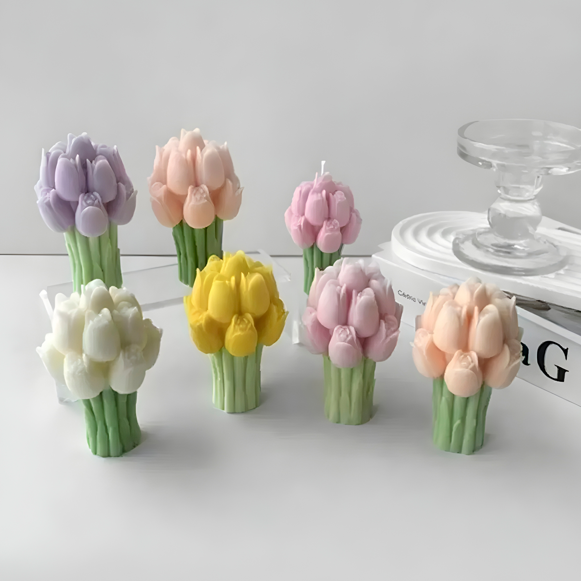 Molde de Silicona Tulipan Aromaterapia Velas 7,5 X 10,7 CM 3