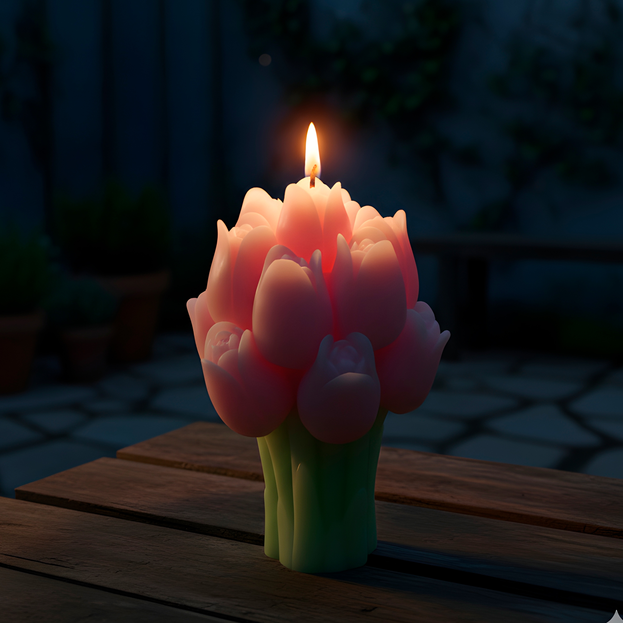 Molde de Silicona Tulipan Aromaterapia Velas 7,5 X 10,7 CM 6