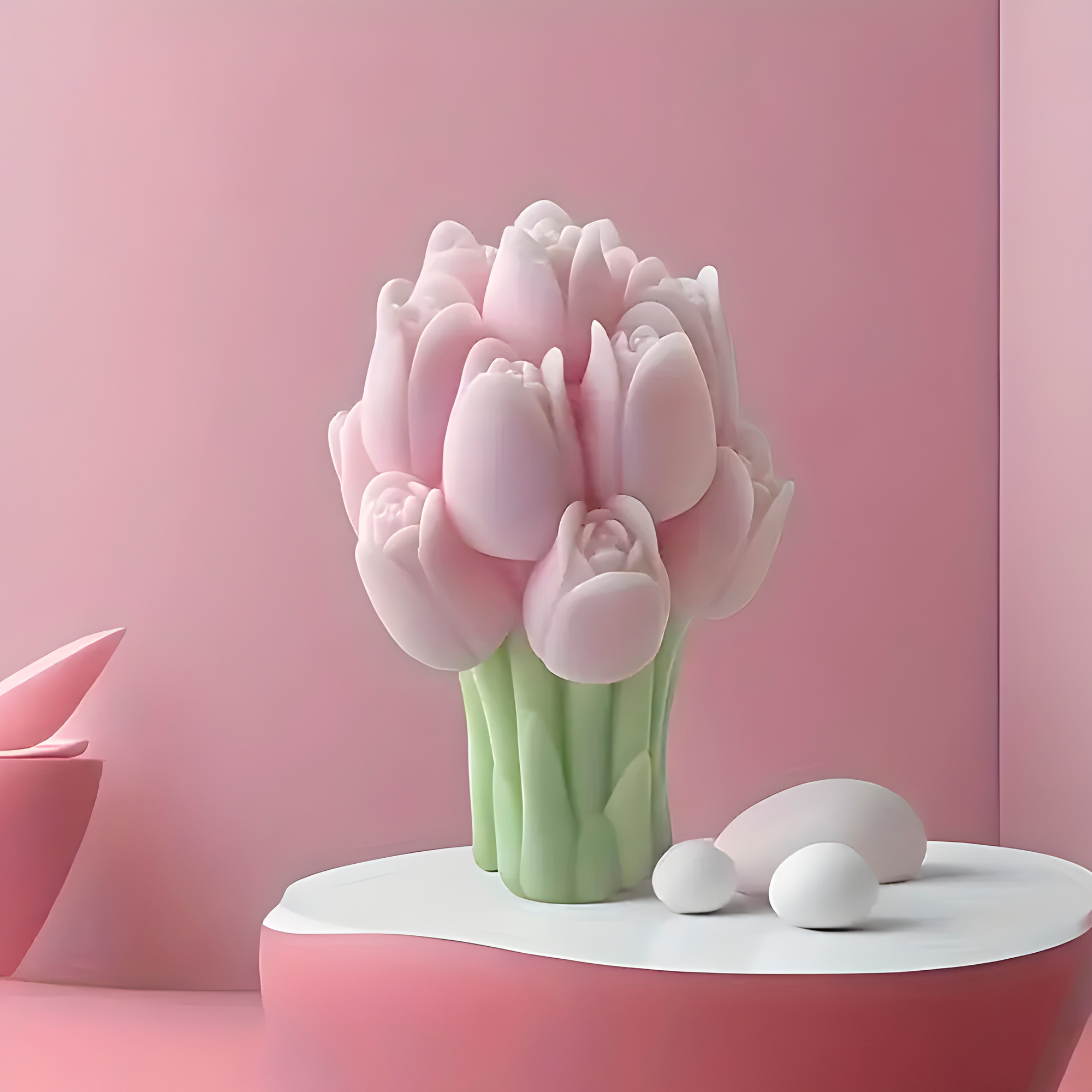 Molde de Silicona Tulipan Aromaterapia Velas 7,5 X 10,7 CM 9