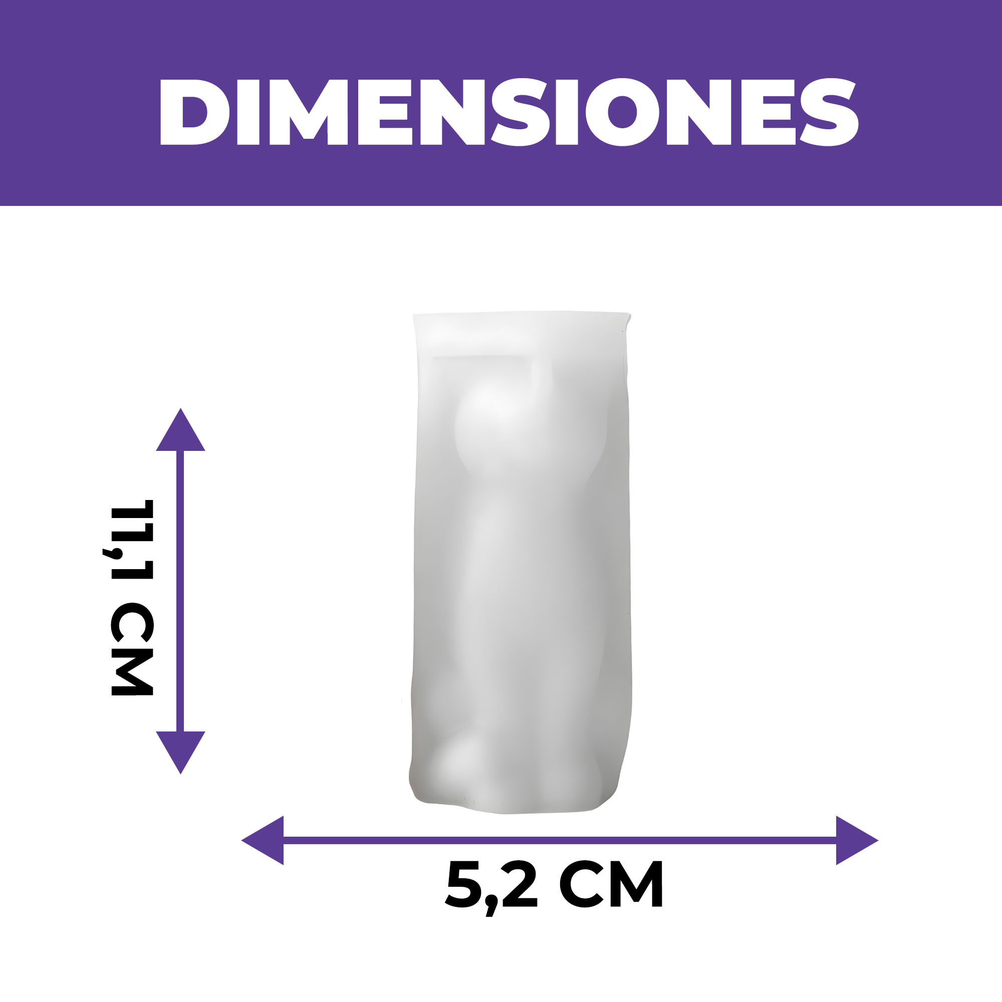 Molde Silicona Gatito Cuerpo Largo Aromaterapia Velas 5,2 X 11,1 CM 2