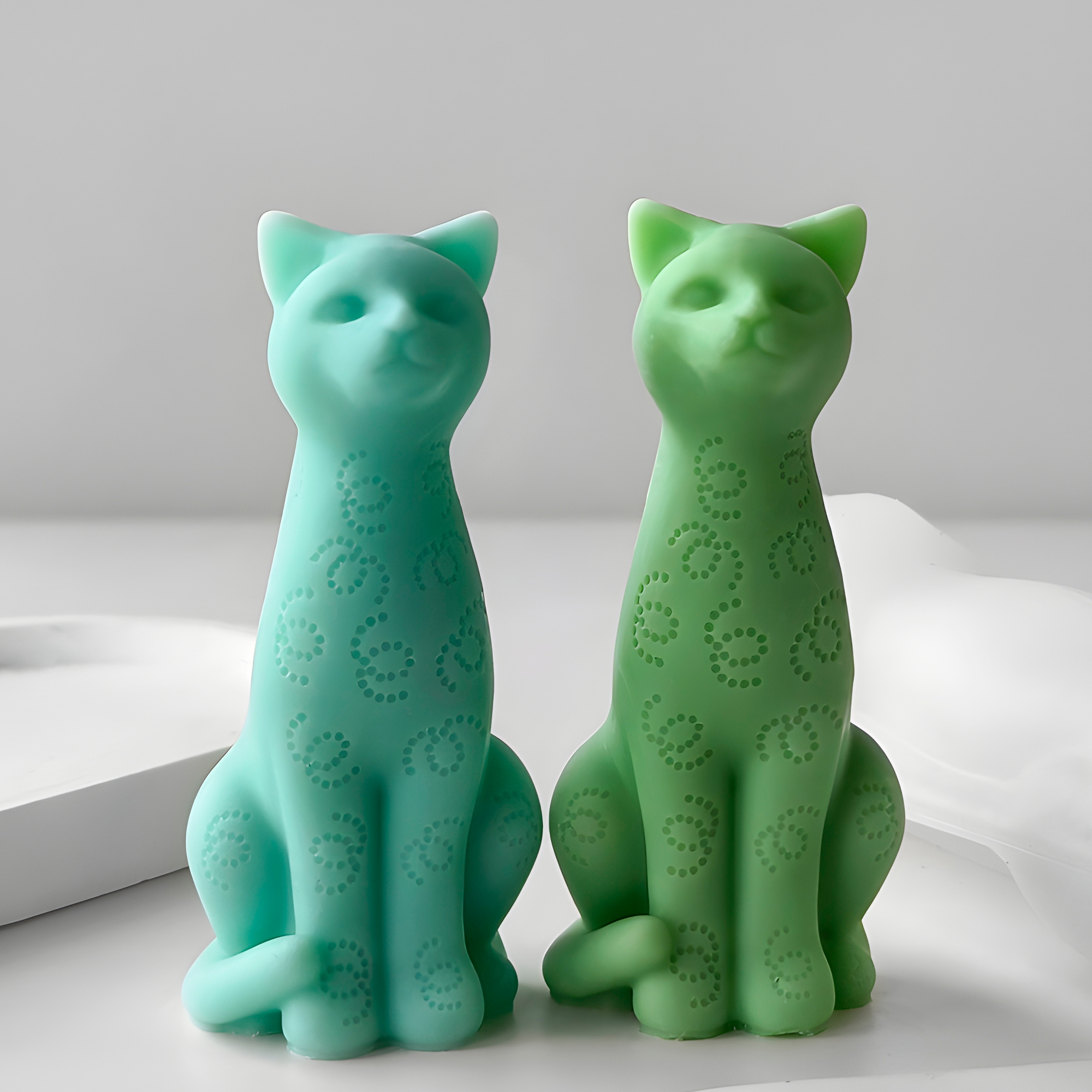 Molde Silicona Gatito Cuerpo Largo Aromaterapia Velas 5,2 X 11,1 CM 3