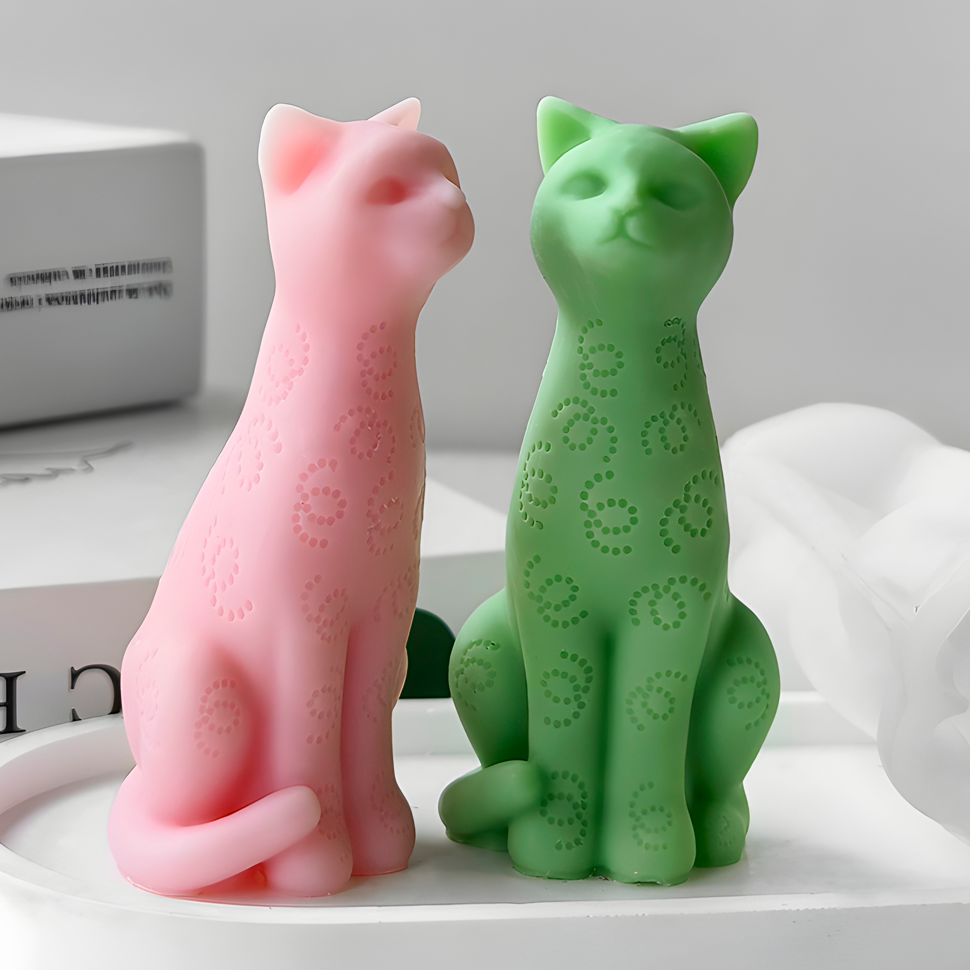 Molde Silicona Gatito Cuerpo Largo Aromaterapia Velas 5,2 X 11,1 CM 9