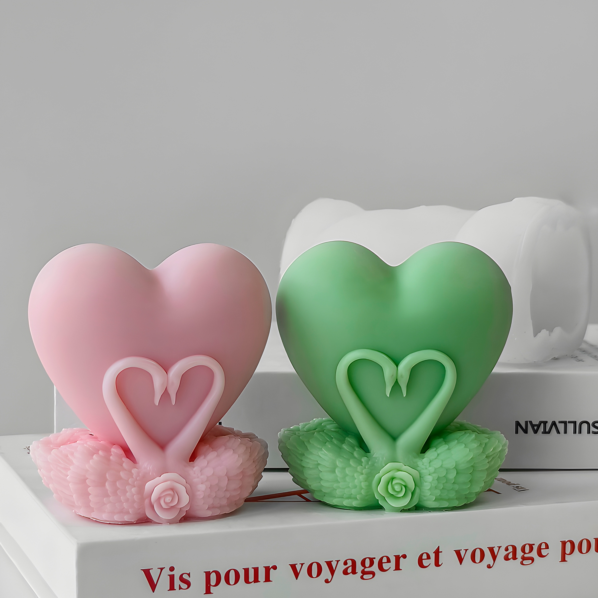 Molde Silicona Cisnes y Corazones Aromaterapia Velas 8,2 X 9 CM 6