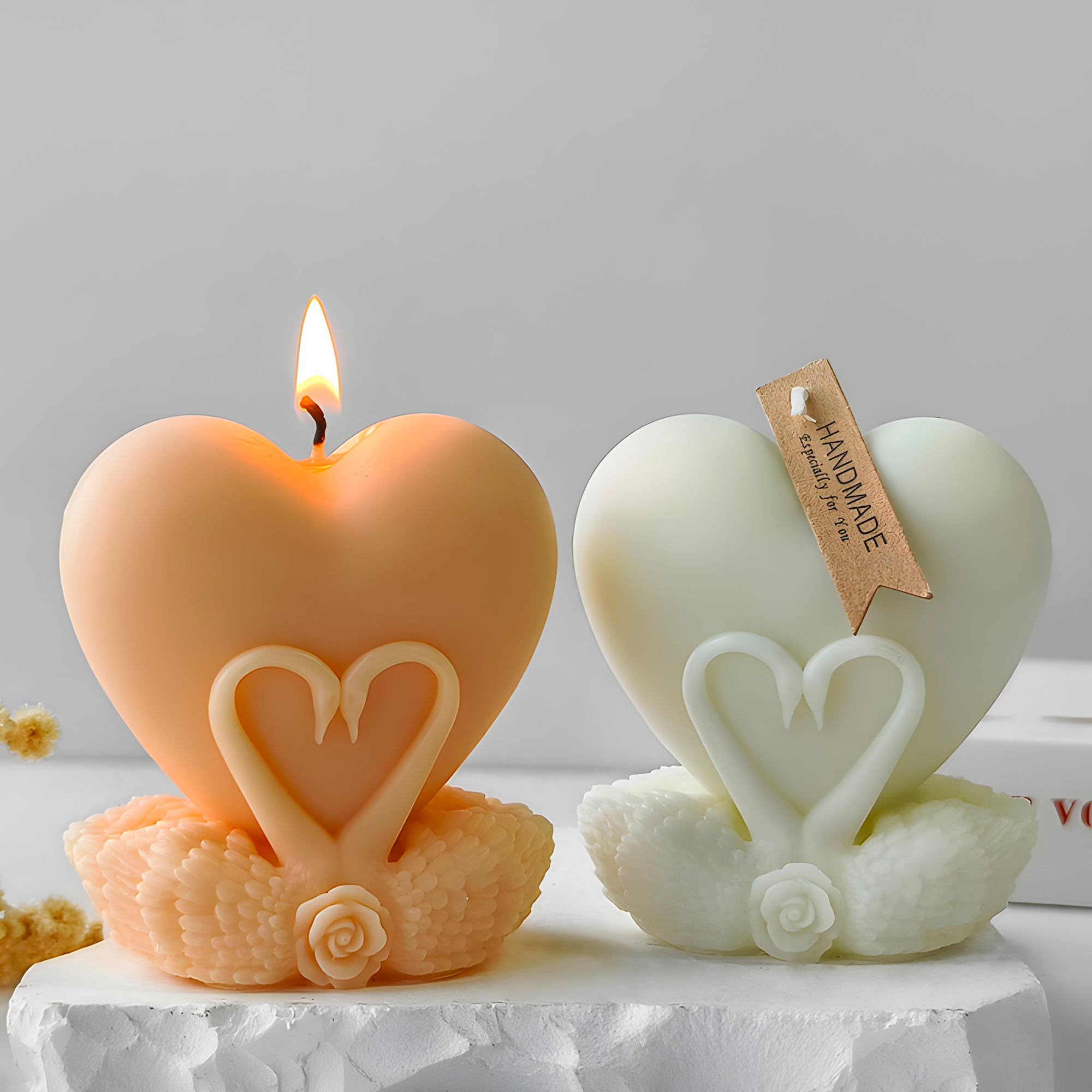 Molde Silicona Cisnes y Corazones Aromaterapia Velas 8,2 X 9 CM 7