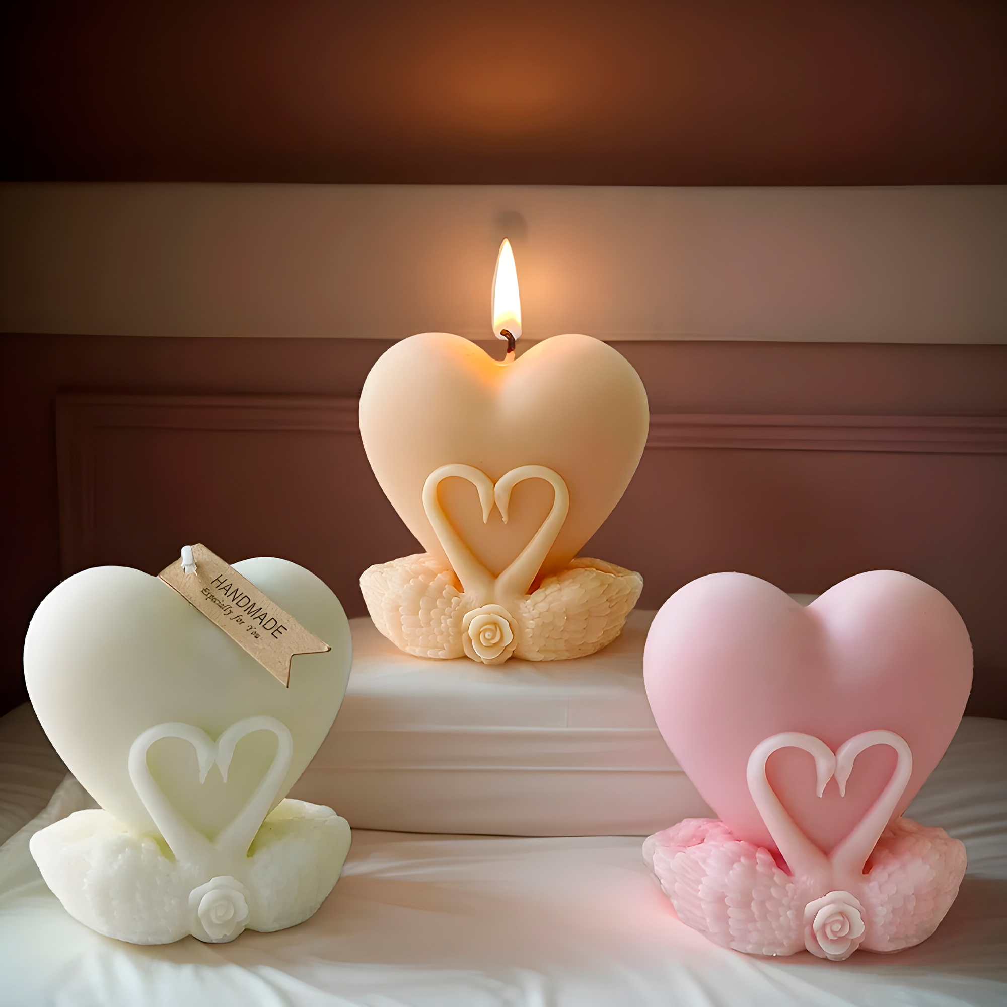 Molde Silicona Cisnes y Corazones Aromaterapia Velas 8,2 X 9 CM 8