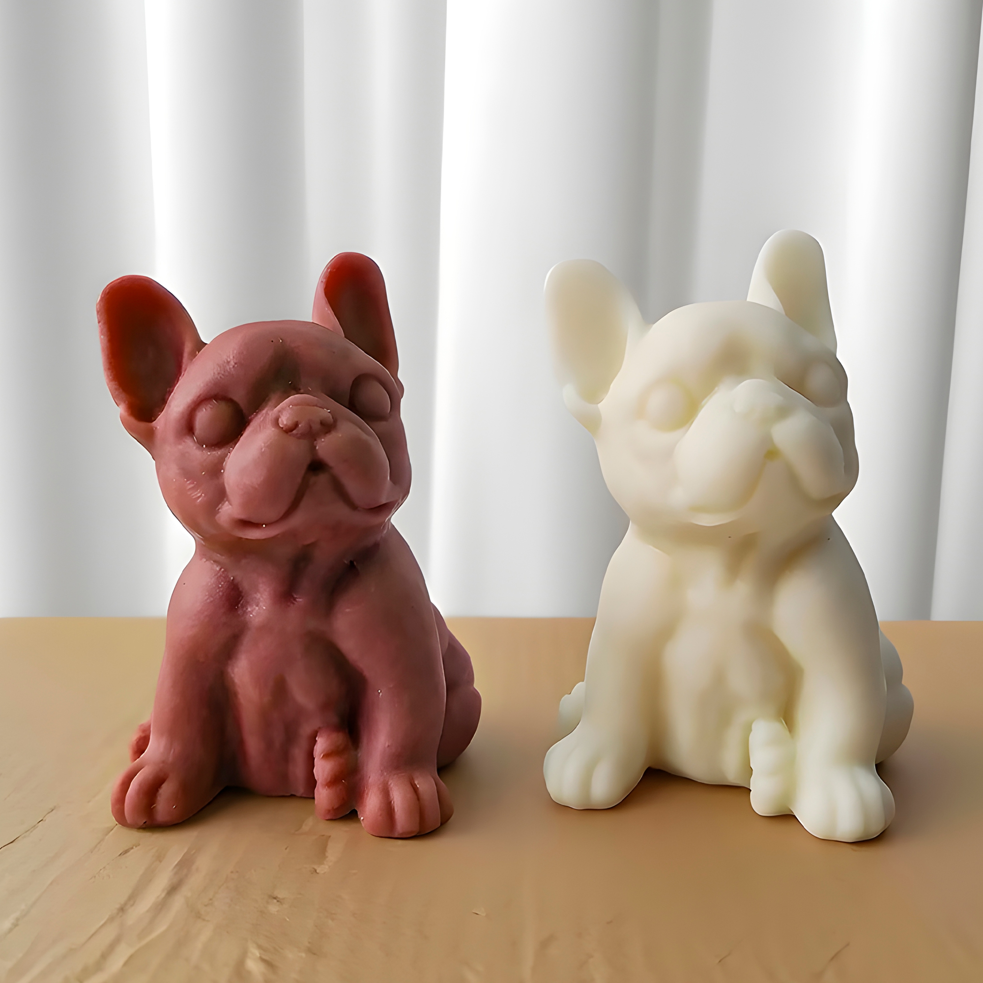 Molde Silicona Perrito Bulldog Aromaterapia Velas 4,5 X 6 CM 3