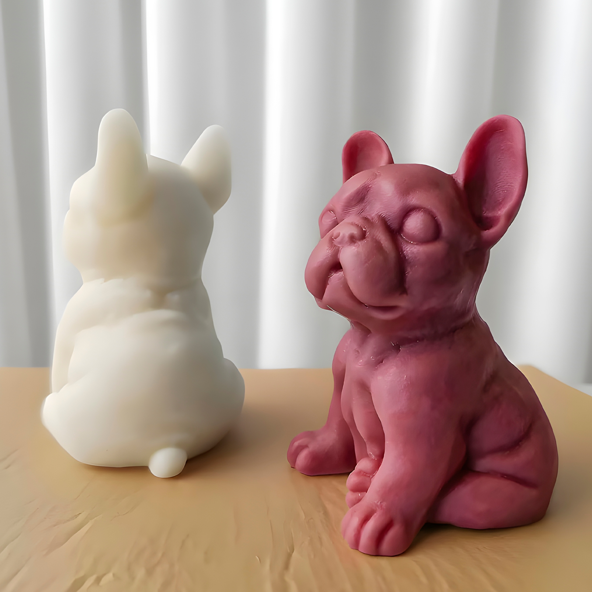 Molde Silicona Perrito Bulldog Aromaterapia Velas 4,5 X 6 CM 4