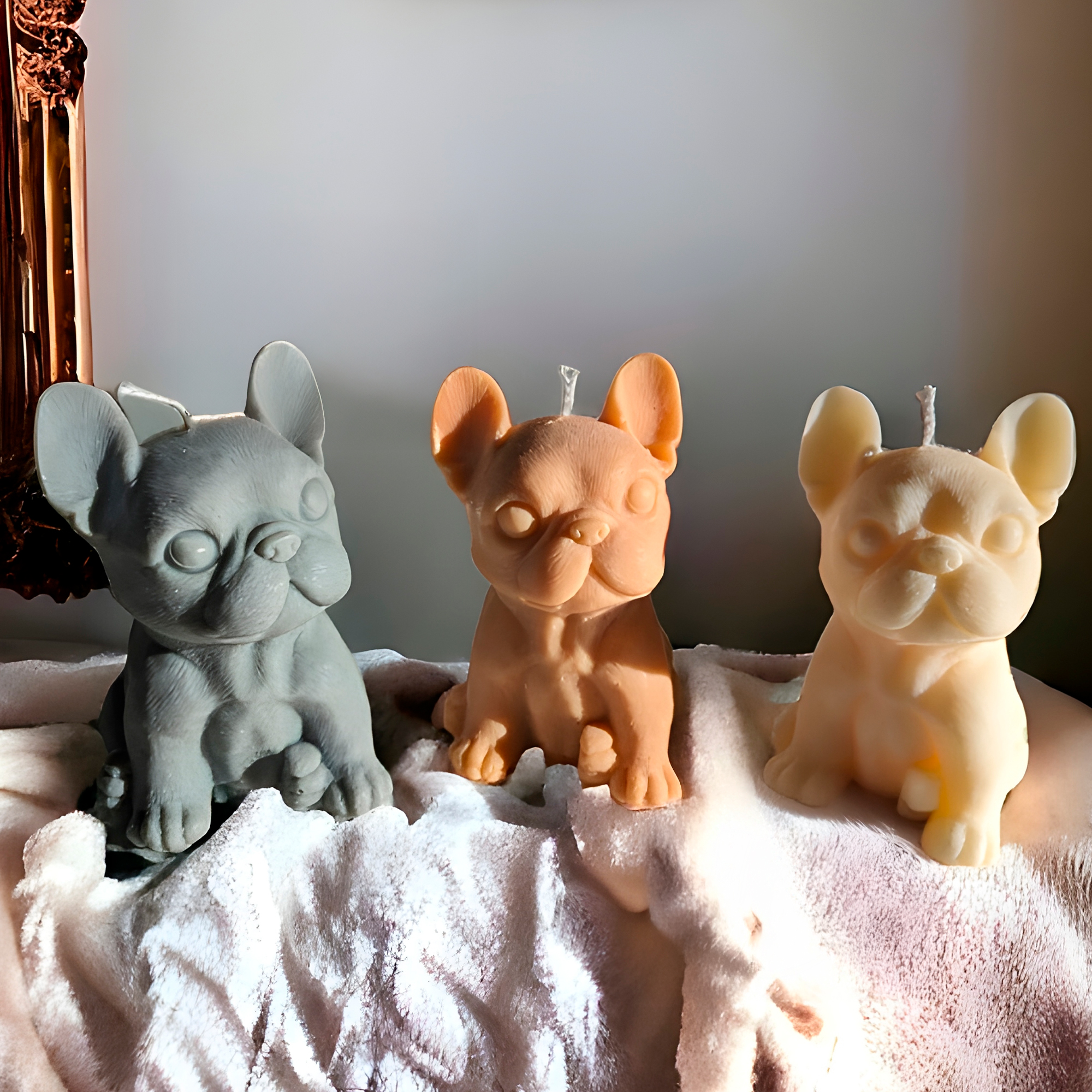 Molde Silicona Perrito Bulldog Aromaterapia Velas 4,5 X 6 CM 9