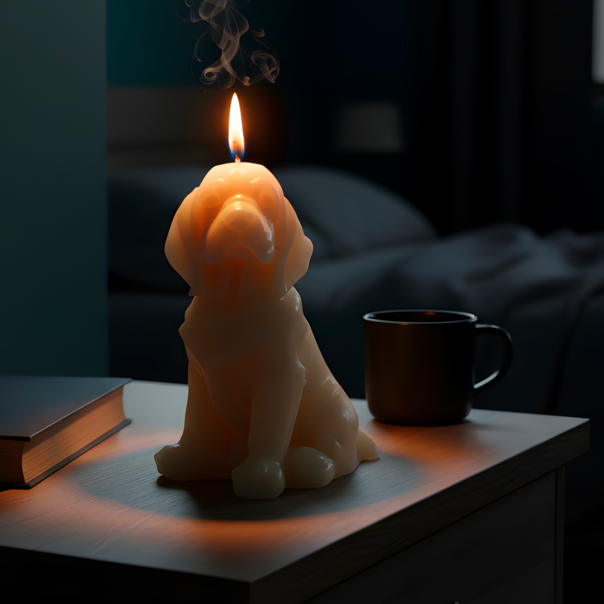 Molde Silicona Perrito Sabueso Aromaterapia Velas 6 X 8 CM 3