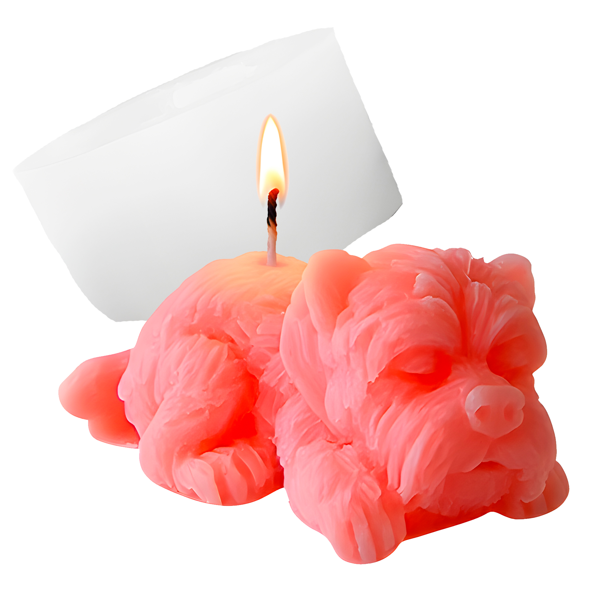 Molde Silicona Perrito Acostado Aromaterapia Velas 4,2 X 2 CM 1