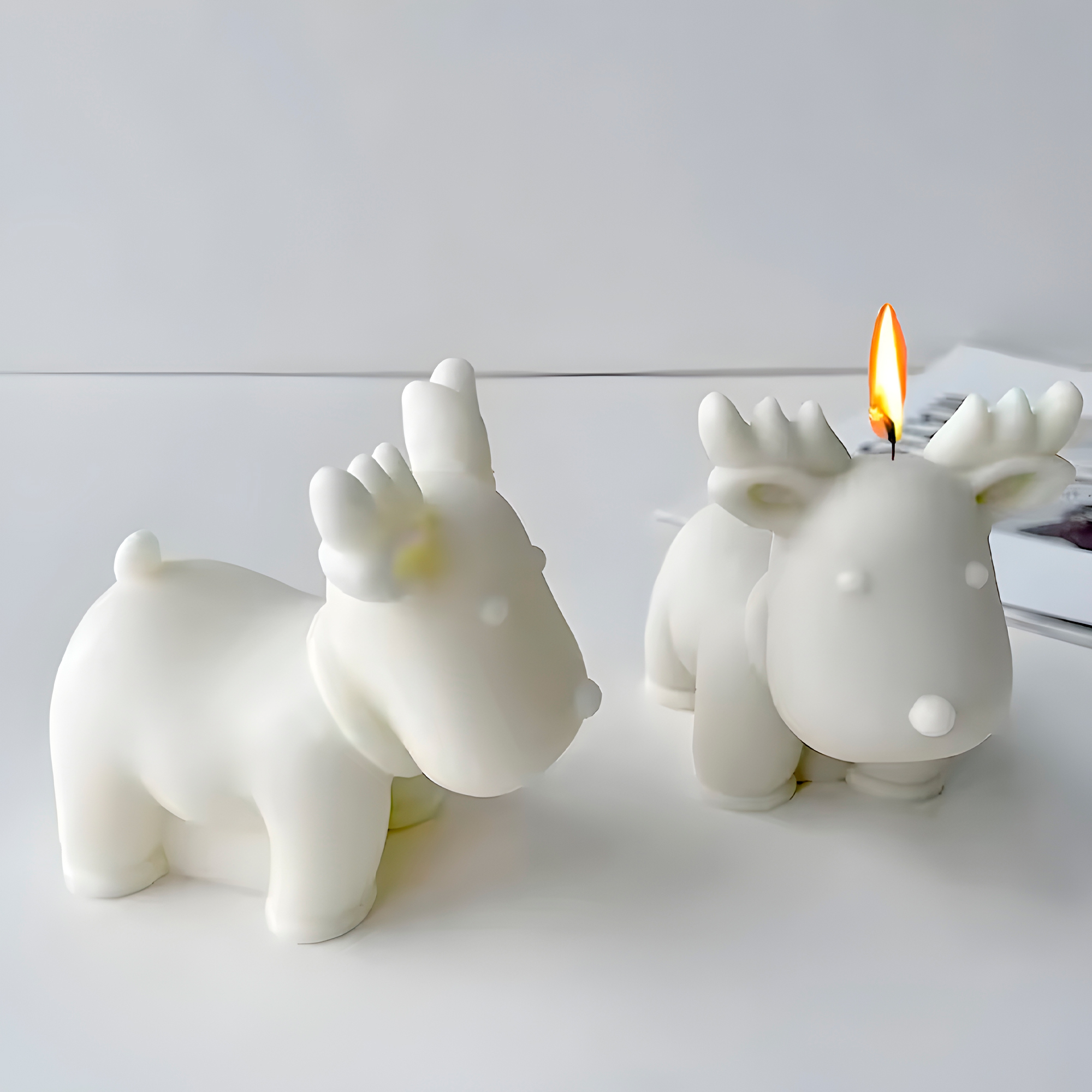 Molde Silicona Reno Navideño Aromaterapia Velas 11 X 10.2 CM 8