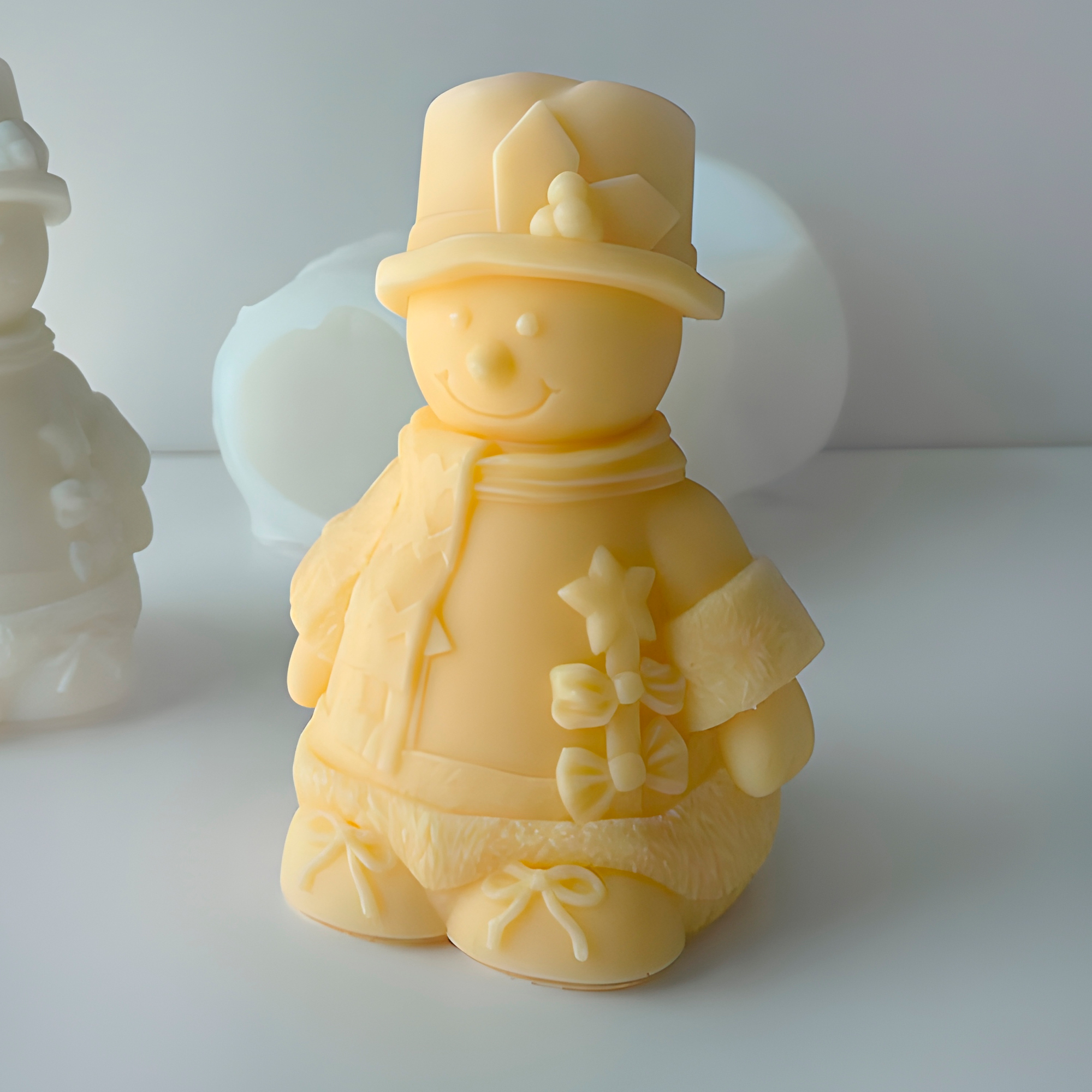 Molde Silicona Muñeco de nieve Aromaterapia Velas 7,6 X 11,1 CM 10