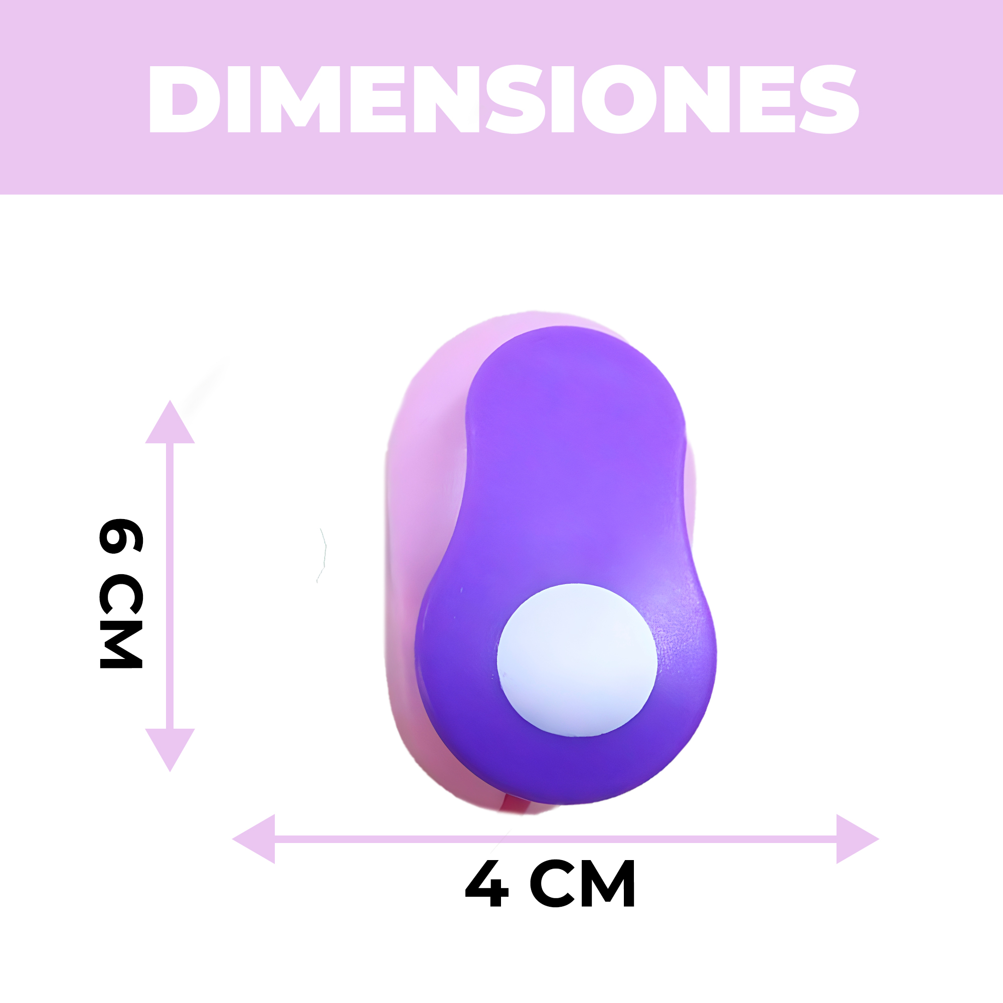 Perforadora de Papel Circular Agujeros Manualidades Pequeña Purpura y Rosa 16 mm 2