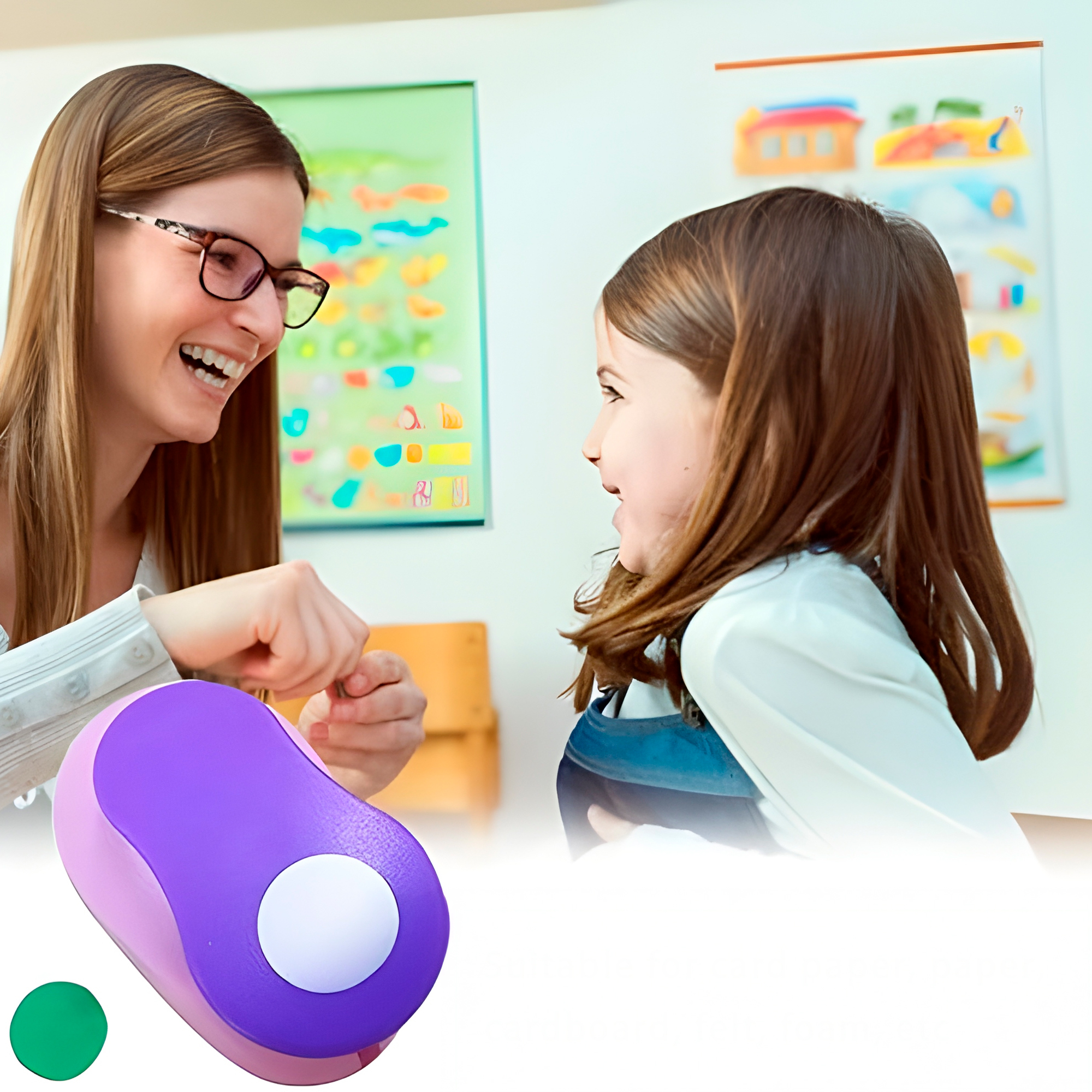 Perforadora de Papel Circular Agujeros Manualidades Pequeña Amarillo con Rojo 25 mm 5