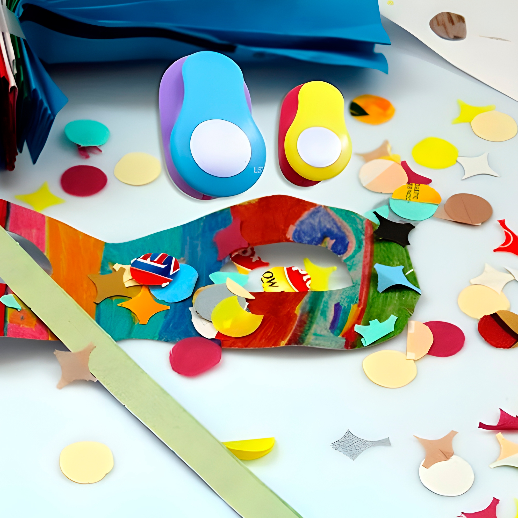 Perforadora de Papel Circular Agujeros Manualidades Pequeña Amarillo con Rojo 25 mm 10