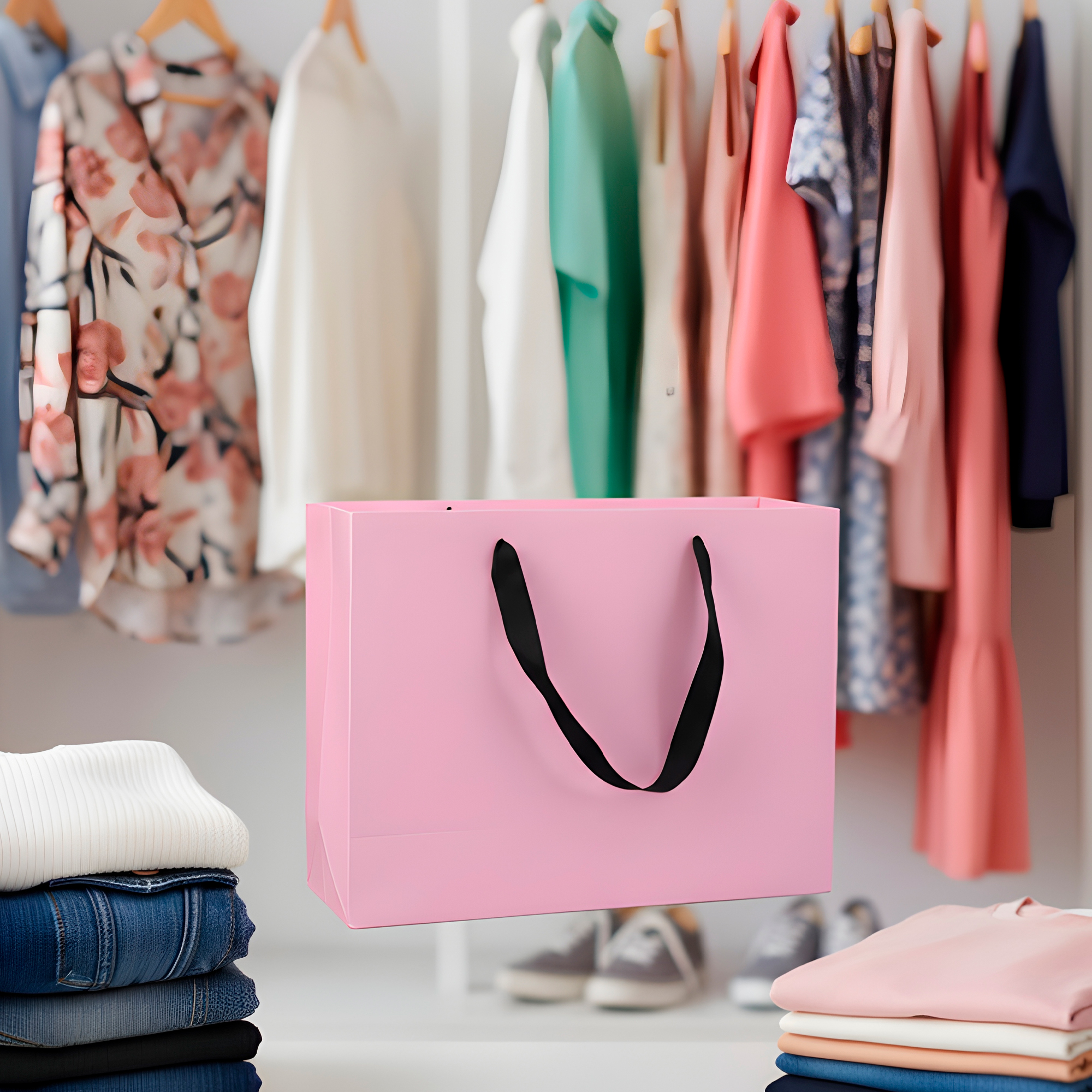 Bolsas de Cartón Lujo para Regalo Ecológicas Colores 24 X 10 X 17 CM 20