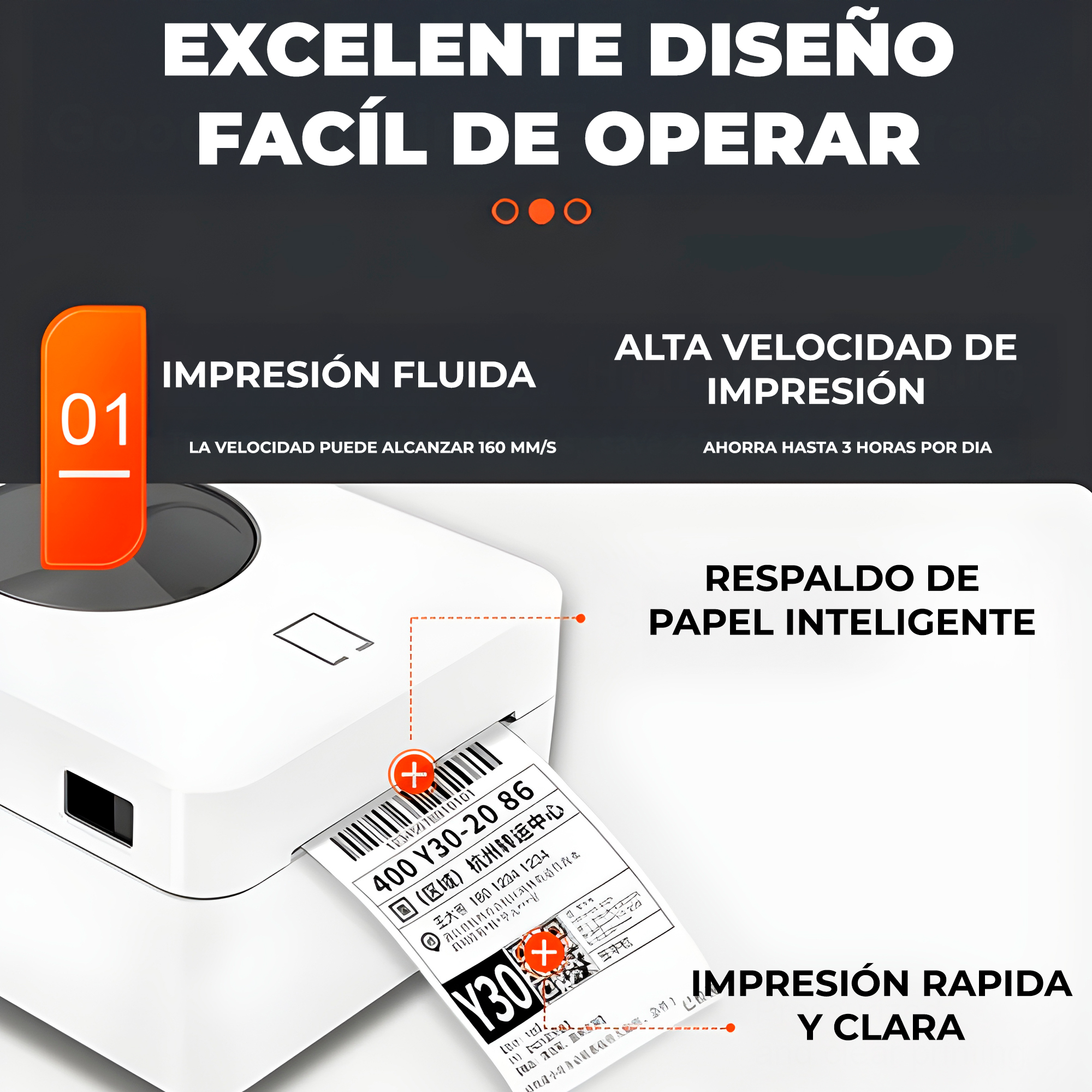 Impresora Térmica De Etiquetas Stickers adhesivos Blanca Sobremesa 4X6 CM POS-9250 6