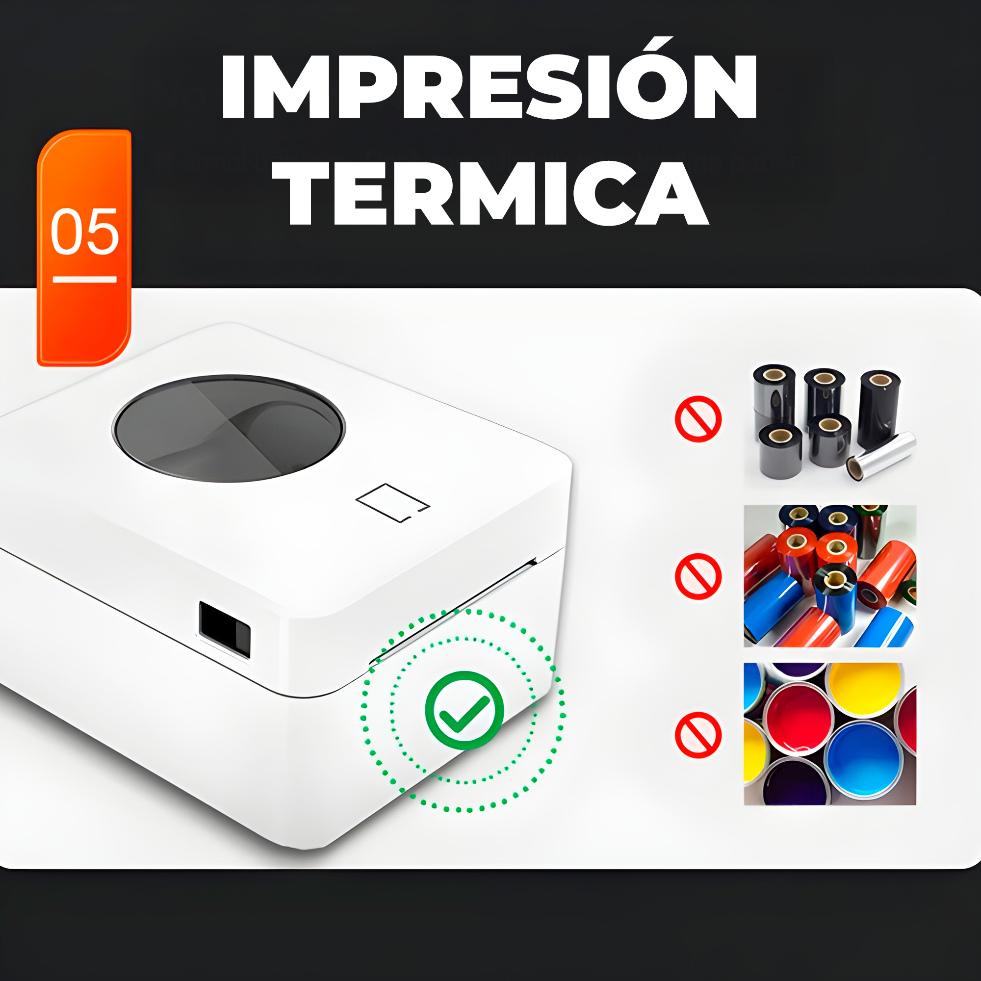 Impresora Térmica De Etiquetas Stickers adhesivos Blanca Sobremesa 4X6 CM POS-9250 7