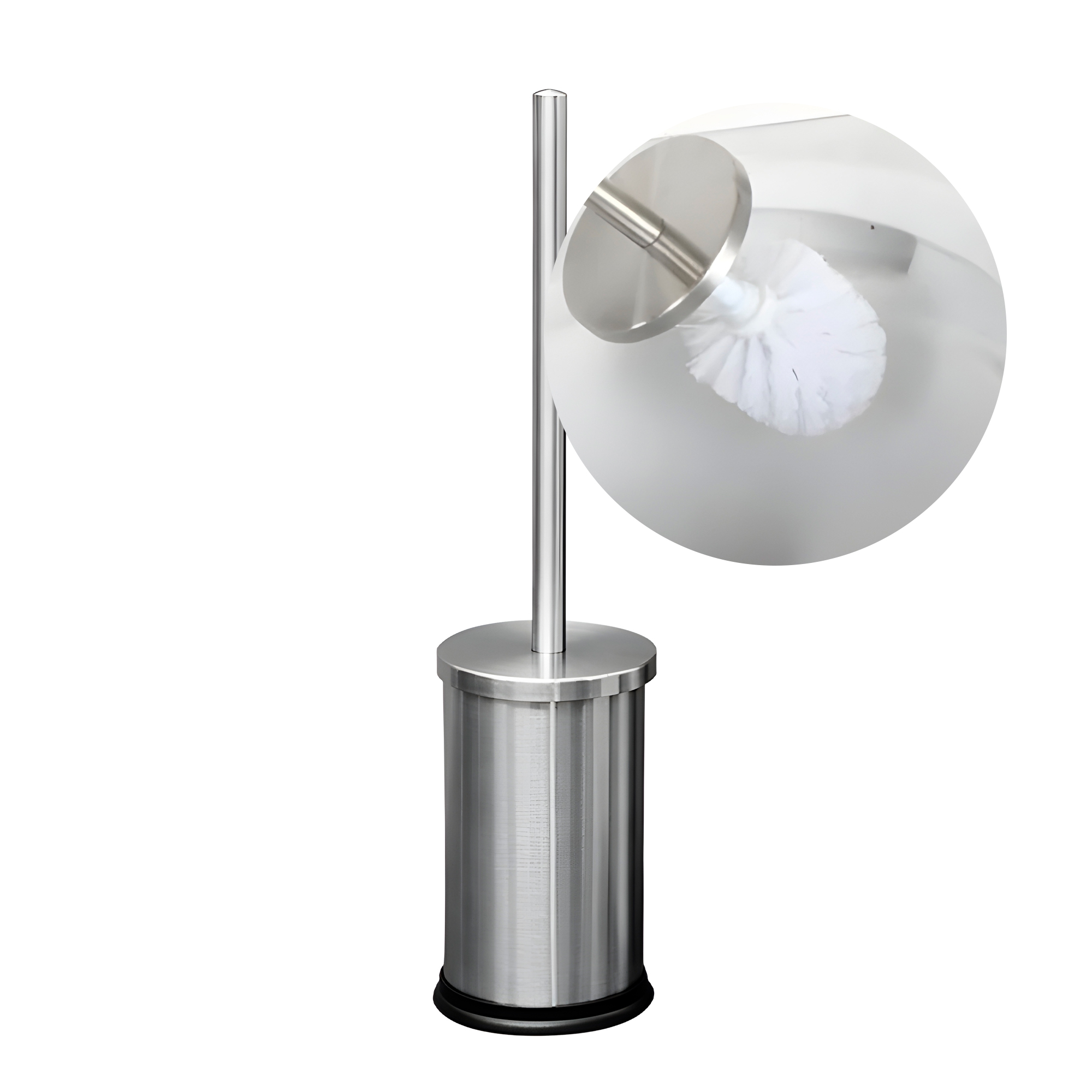 Escobilla de Baño Cepillo Limpieza con Soporte de Acero Inoxidable 1