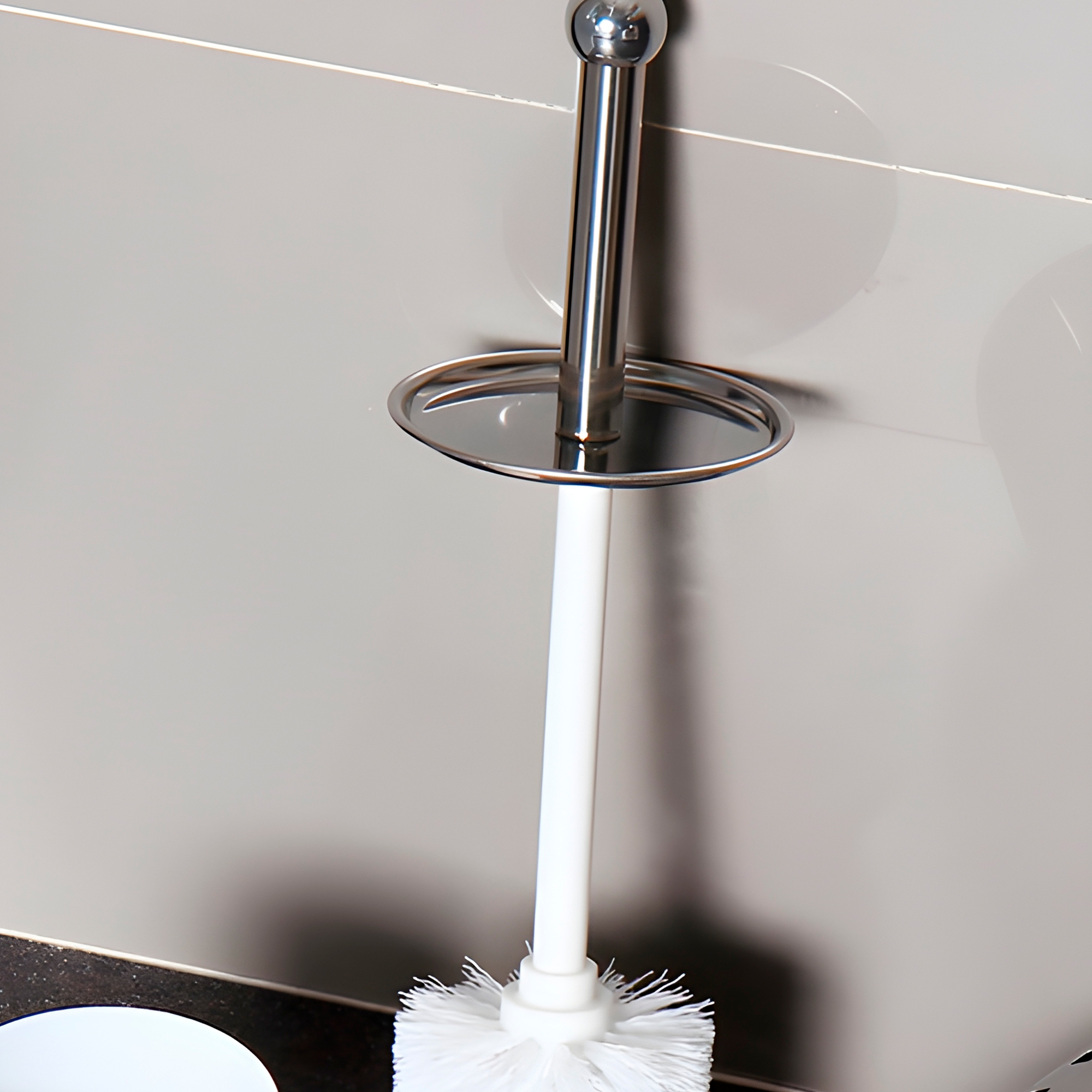 Escobilla de Baño Cepillo Limpieza con Soporte de Acero Inoxidable 5