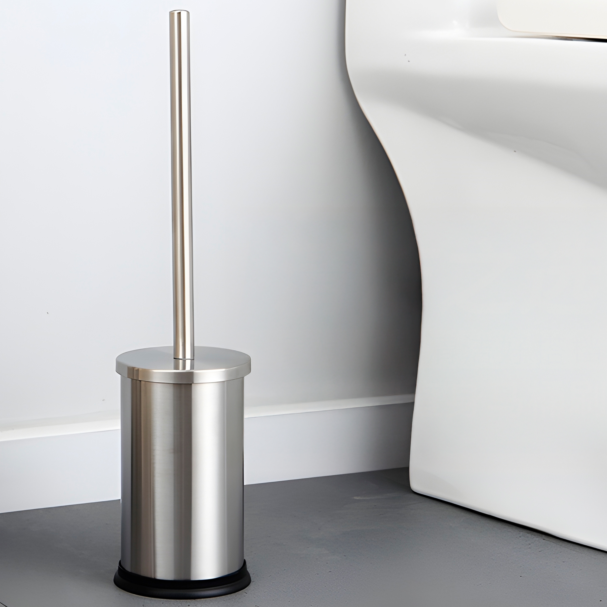 Escobilla de Baño Cepillo Limpieza con Soporte de Acero Inoxidable 10