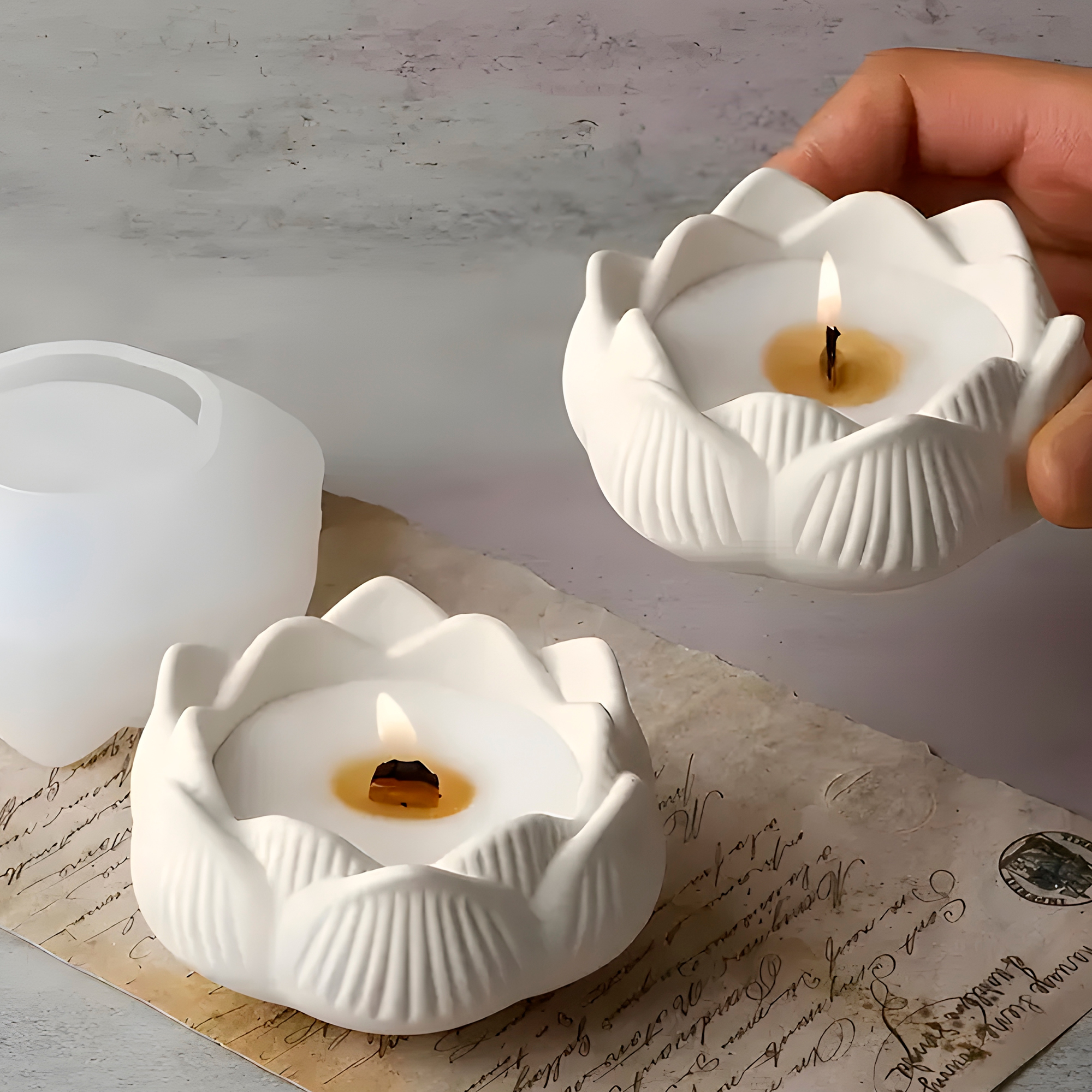 Molde de silicona Flor Hermosa 9 X 4.5 CM 3