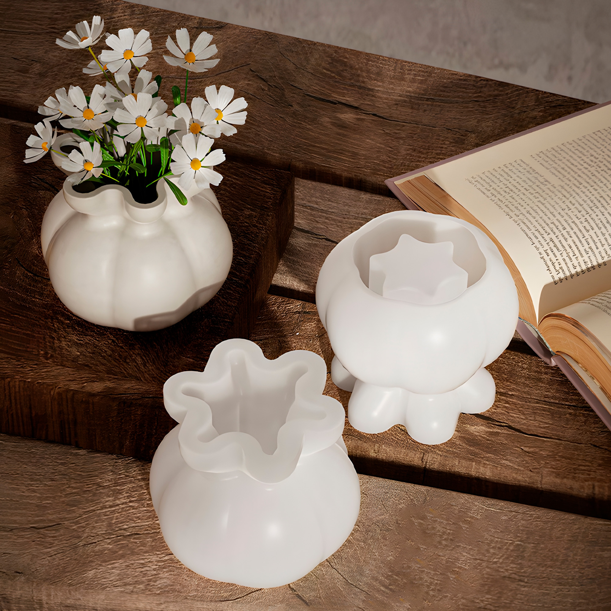 Molde de silicona Jarrón Florero Artesanía 11.2 X 9.6 CM 4