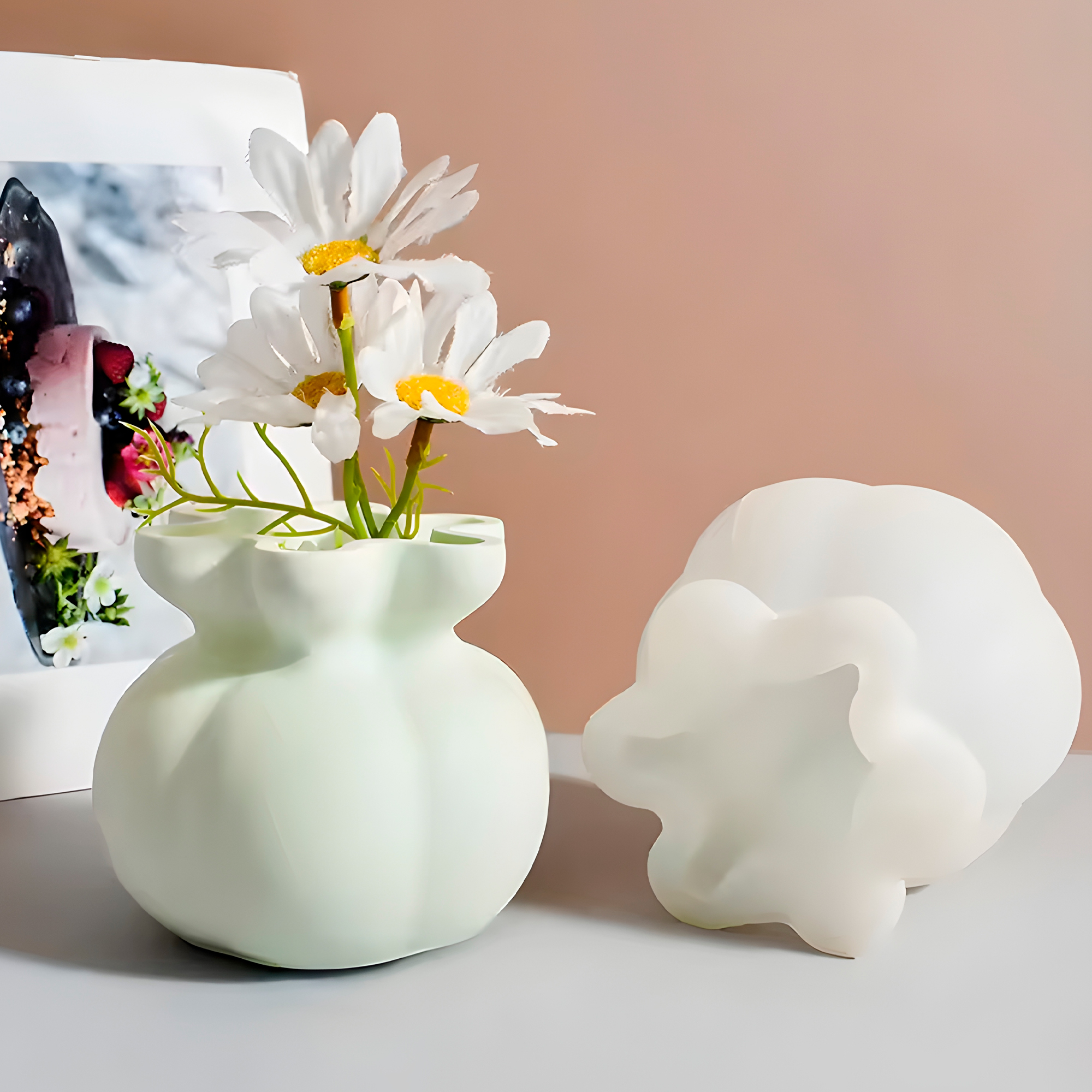 Molde de silicona Jarrón Florero Artesanía 11.2 X 9.6 CM 7