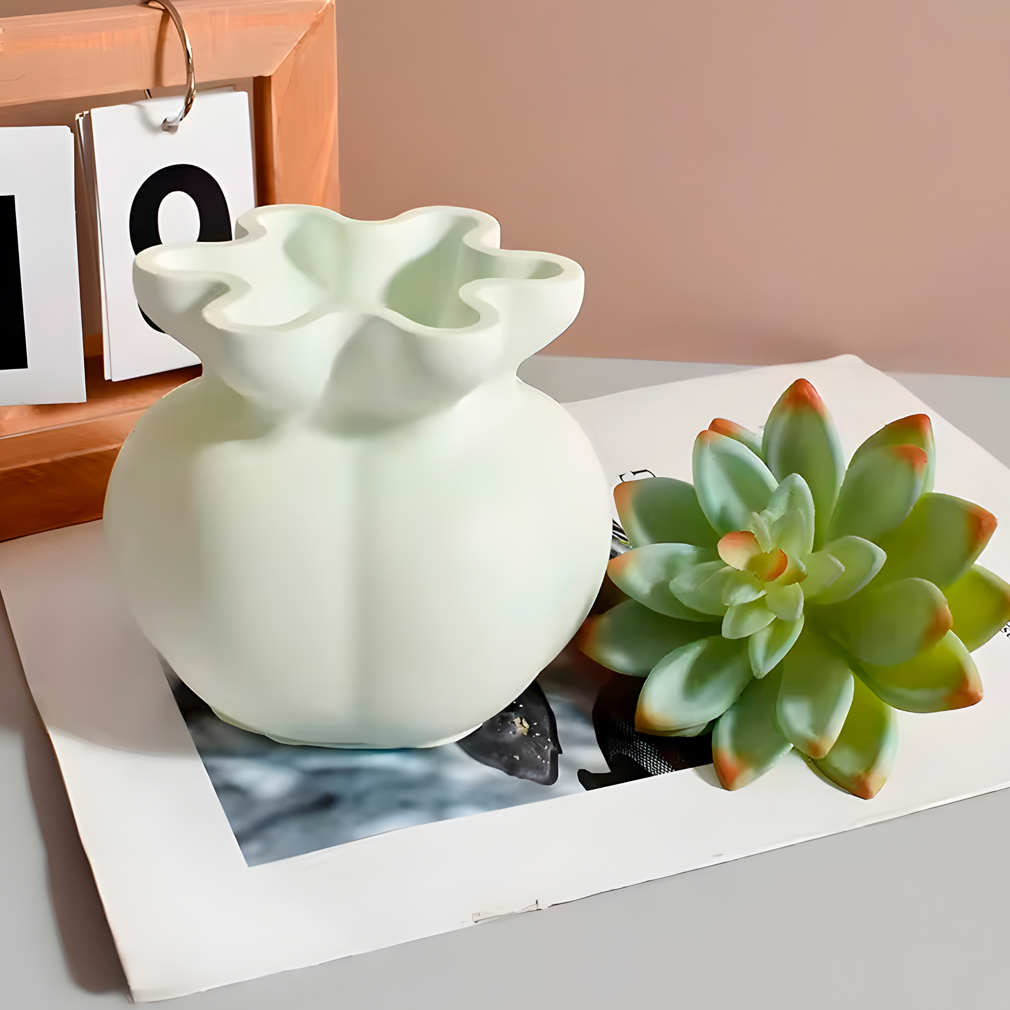 Molde de silicona Jarrón Florero Artesanía 11.2 X 9.6 CM 8