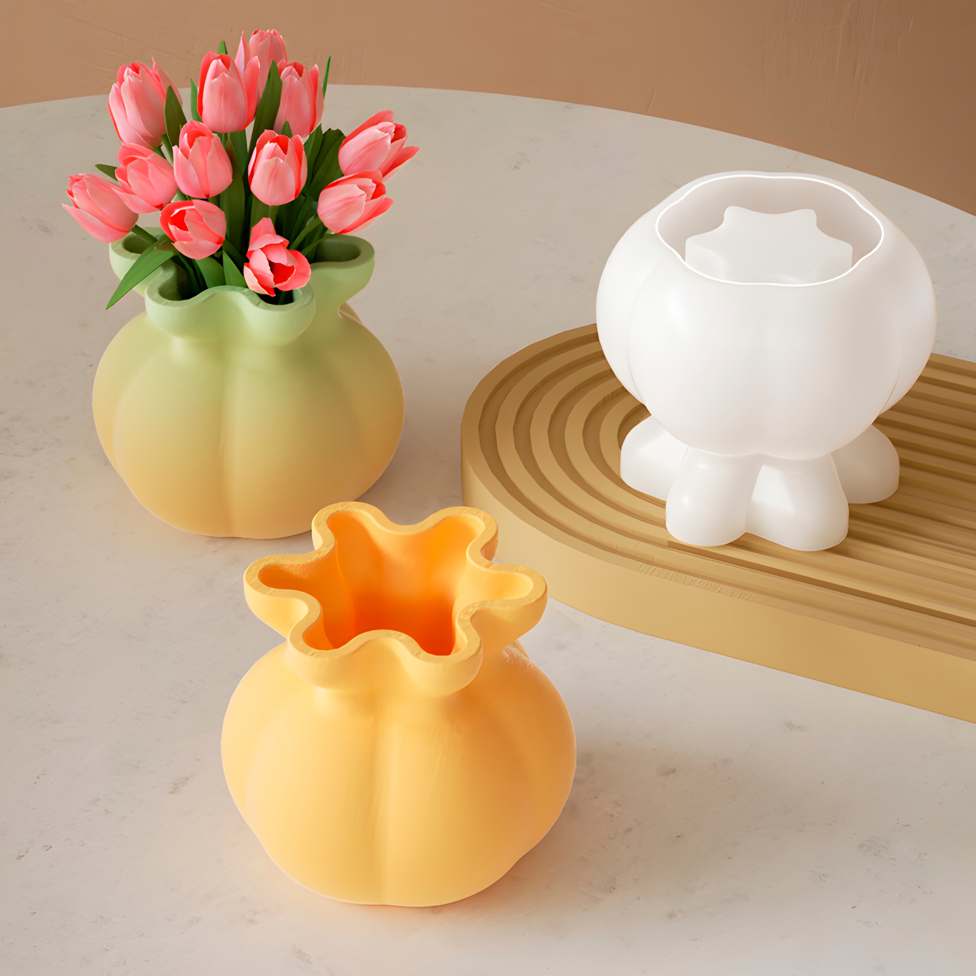 Molde de silicona Jarrón Florero Artesanía 11.2 X 9.6 CM 9