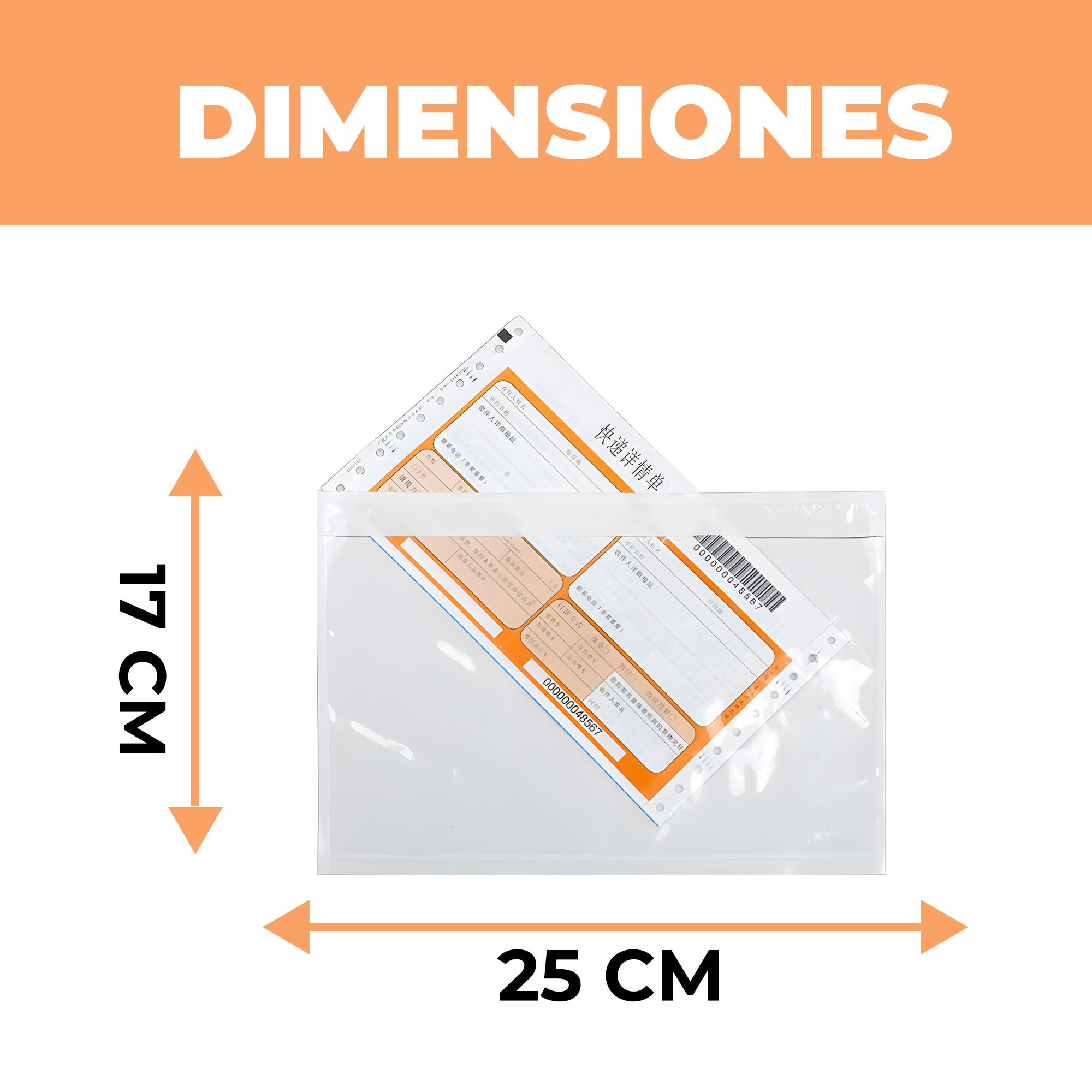 100 Bolsas Plasticas Oficio Embalaje Transparente para Envíos 25 X 17 CM 2