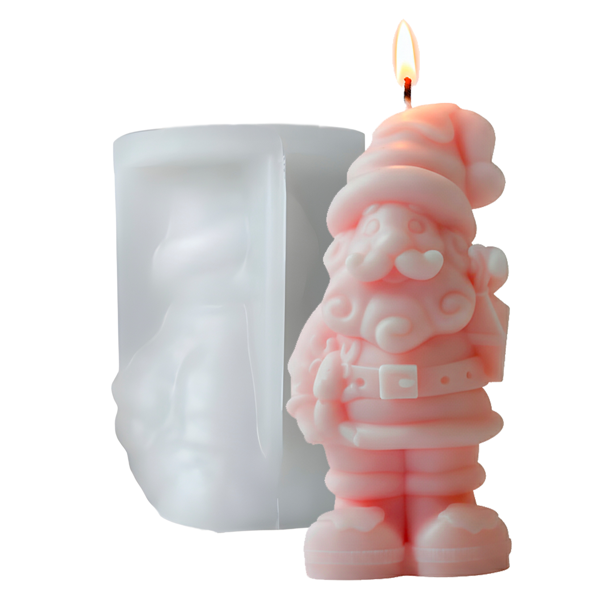 Molde Silicona Viejito Pascuero Navideño Aromaterapia Velas 6 X 11,2 CM 1
