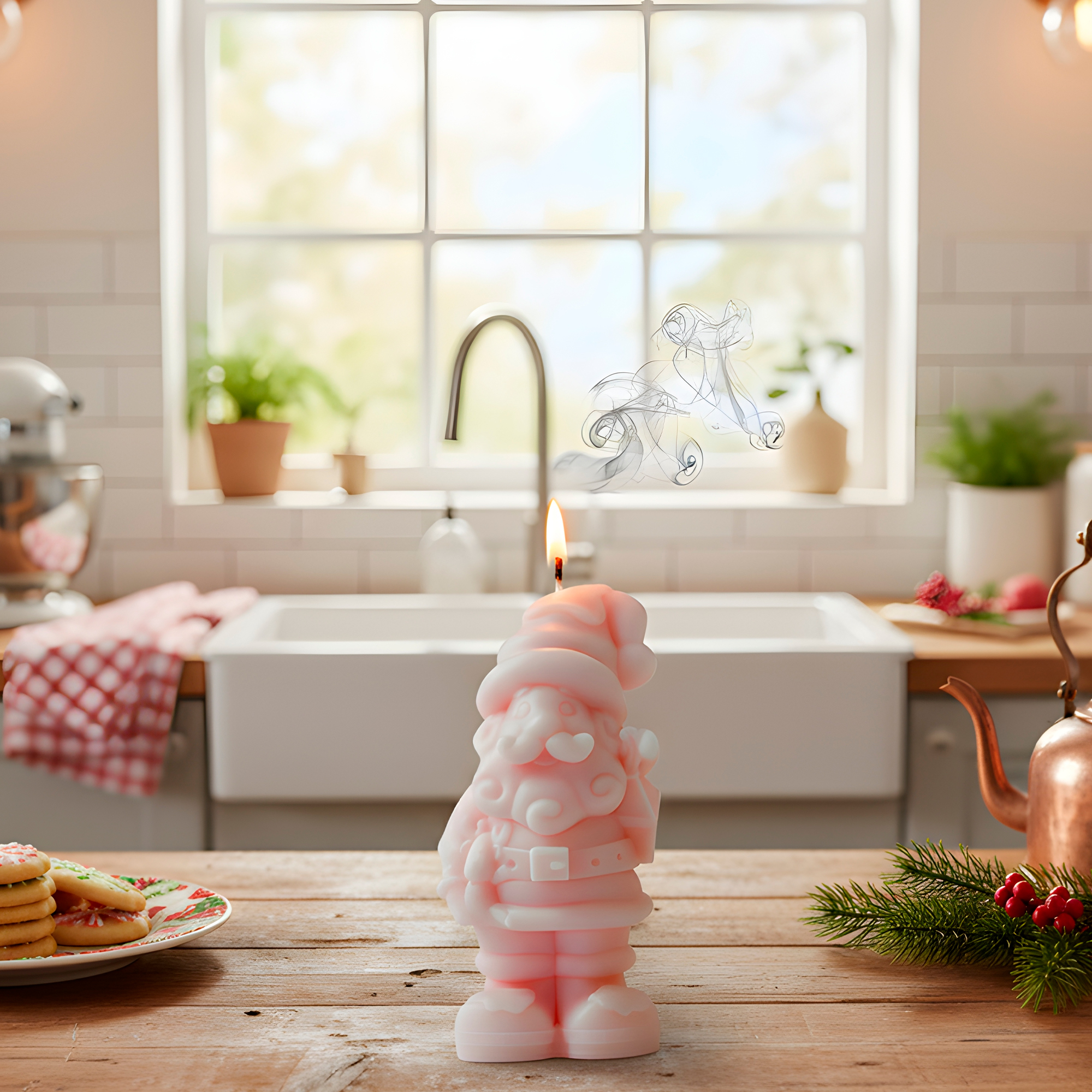 Molde Silicona Viejito Pascuero Navideño Aromaterapia Velas 6 X 11,2 CM 10