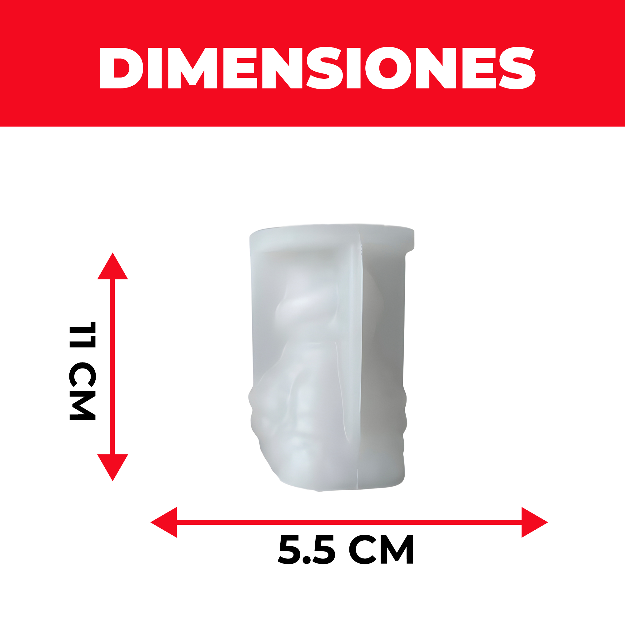 Molde Silicona Santa Claus Viejito Pascuero Navideño Aromaterapia Velas 5,5 X 11 CM 3