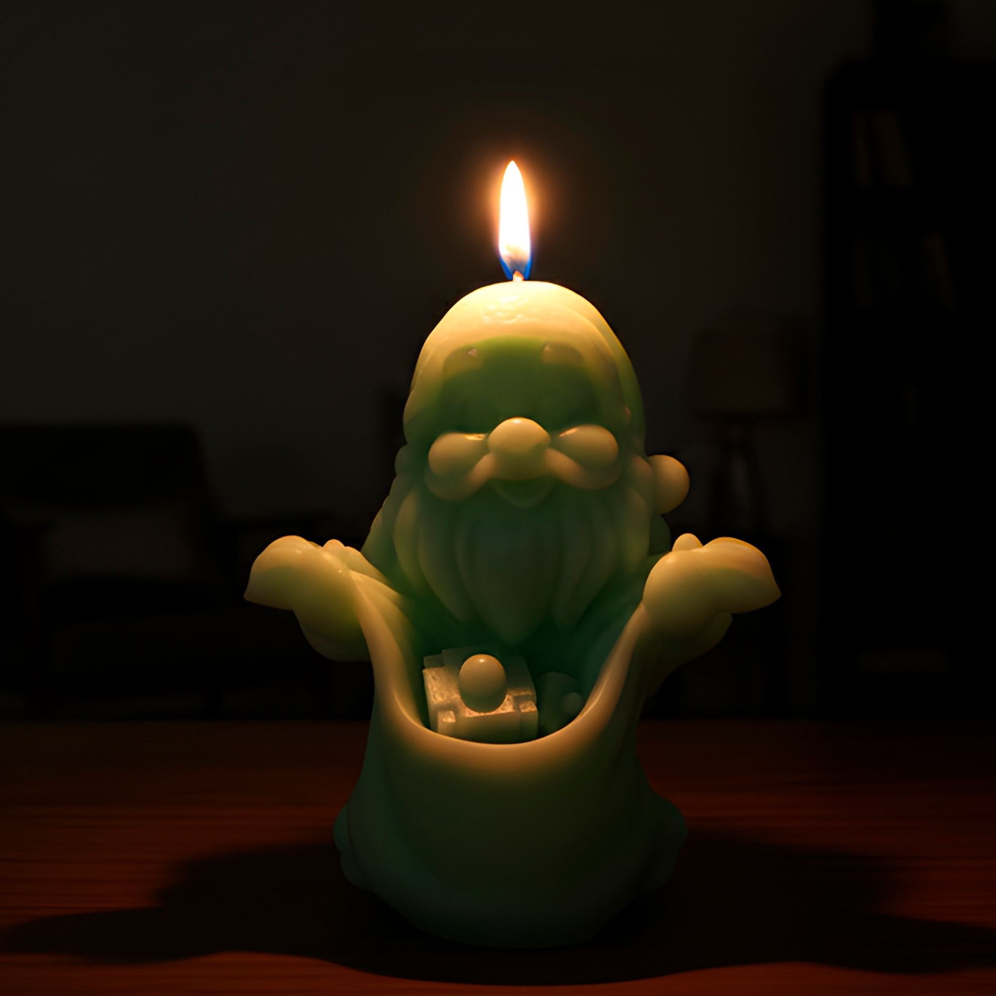 Molde Silicona Viejito Pascuero con Bolsa de Regalos Aromaterapia Velas 8,5 X 9,5 CM 2