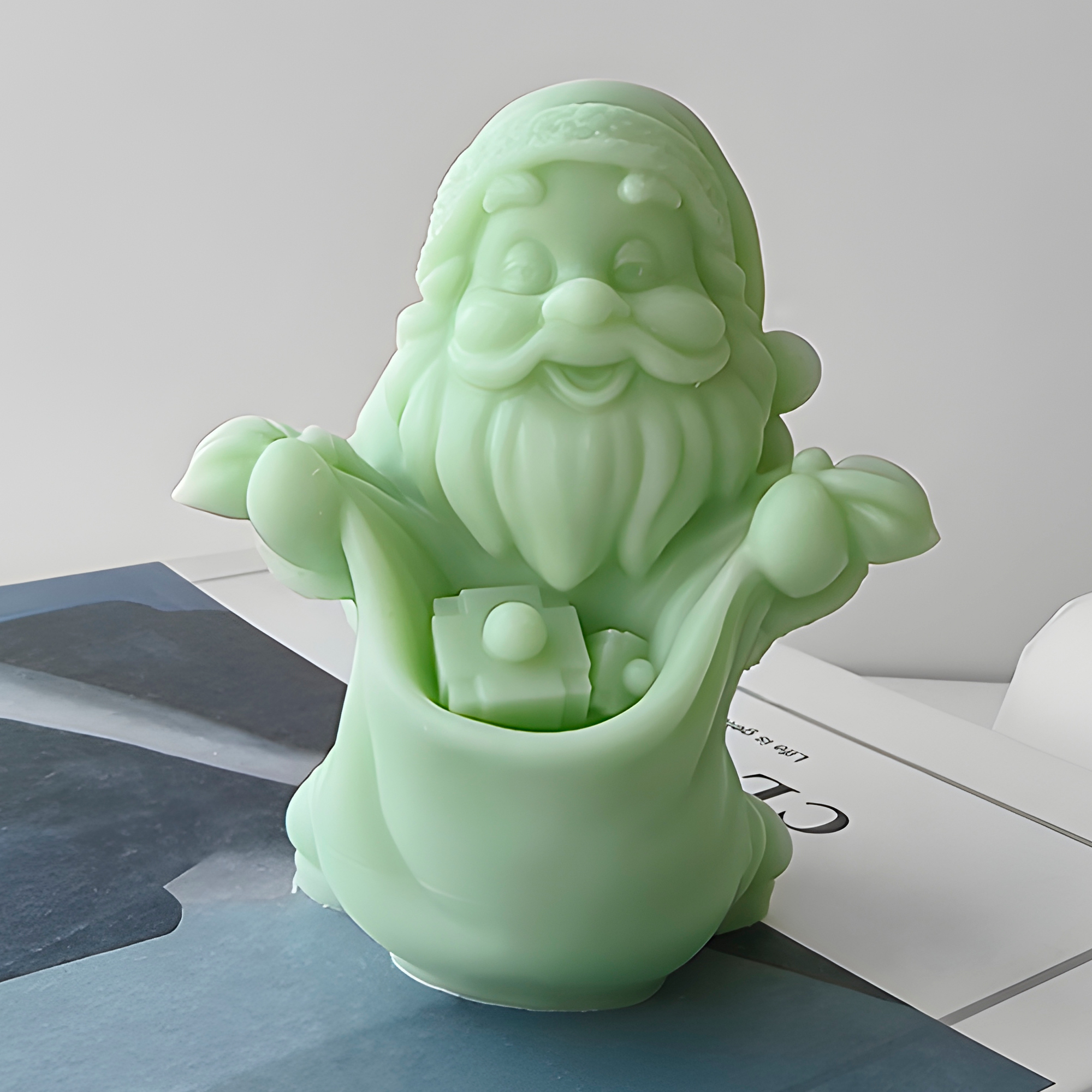 Molde Silicona Viejito Pascuero con Bolsa de Regalos Aromaterapia Velas 8,5 X 9,5 CM 6