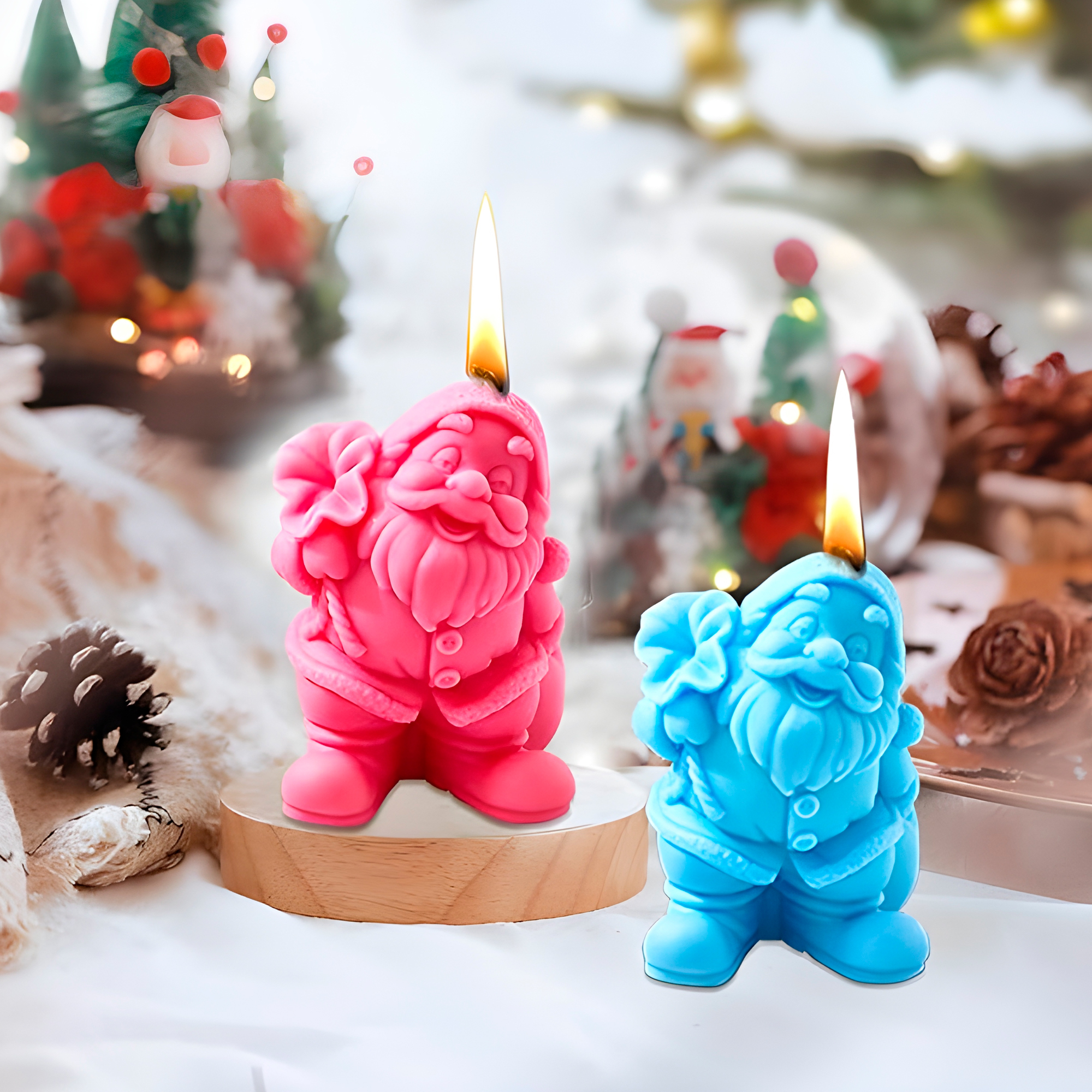 Molde Silicona Viejito Pascuero con Bolsa en Espalda Aromaterapia Velas 7 X 9,6 CM 9