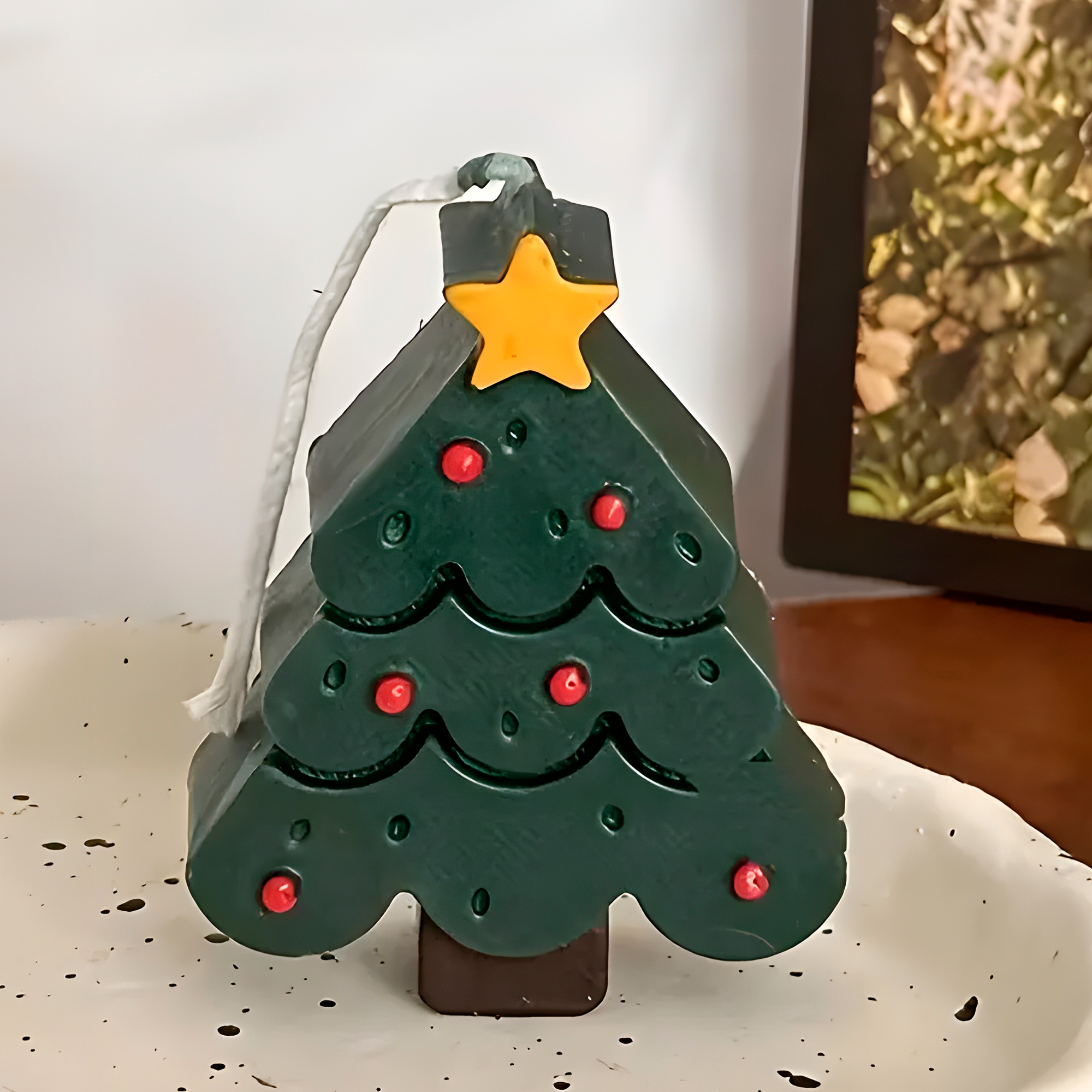 Molde Silicona Arbolito de Navidad Aromaterapia Velas 6,5 X 7,7 CM 7