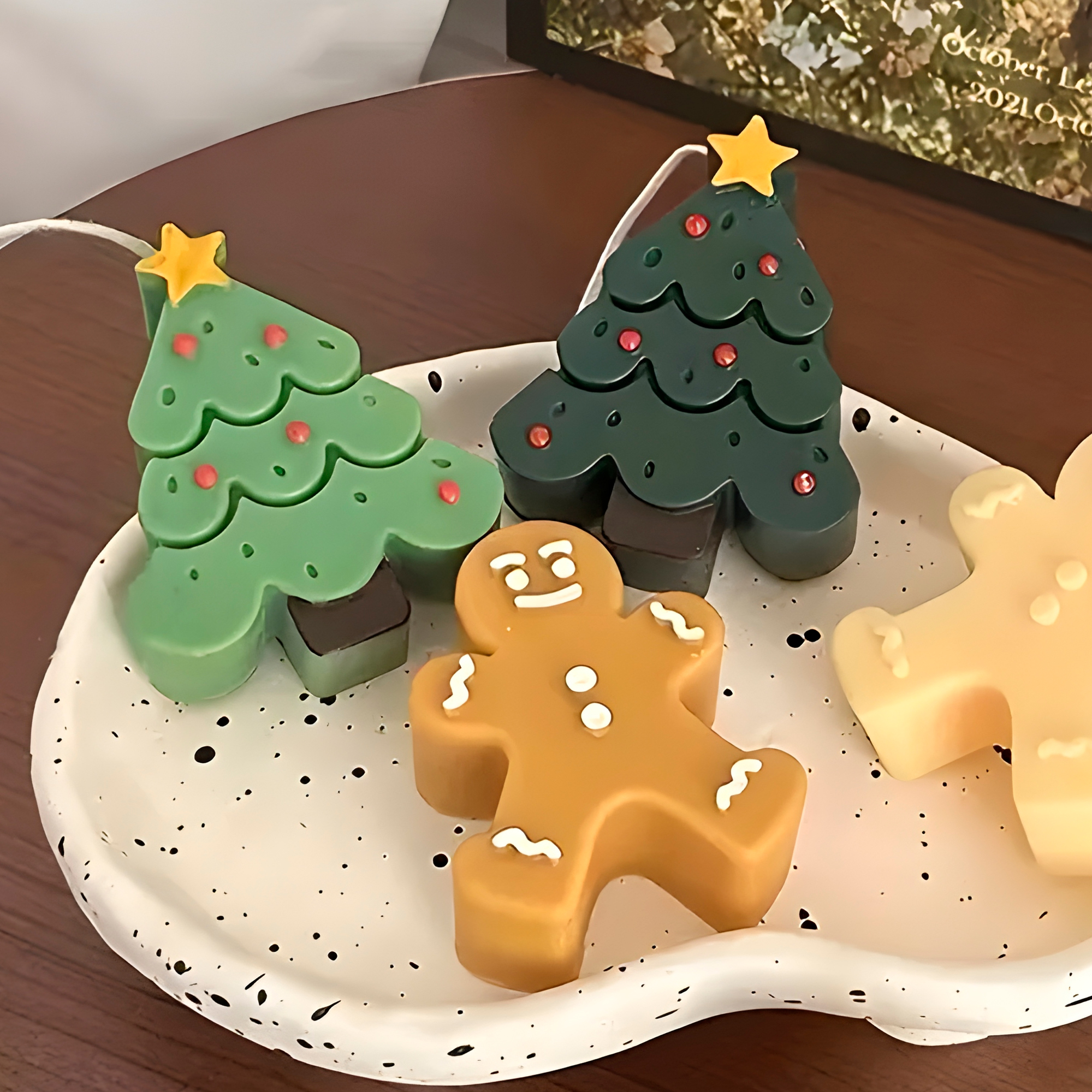 Molde Silicona Arbolito de Navidad Aromaterapia Velas 6,5 X 7,7 CM 10