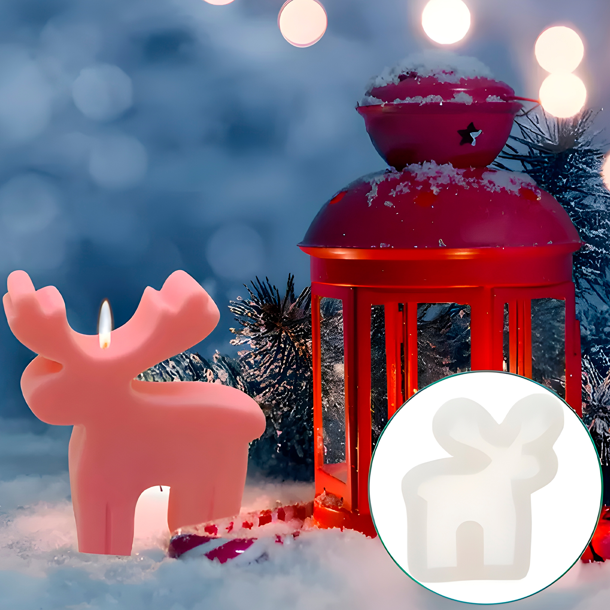 Molde Silicona Alce Animal Aromaterapia Velas 7,2 X 8 CM 4