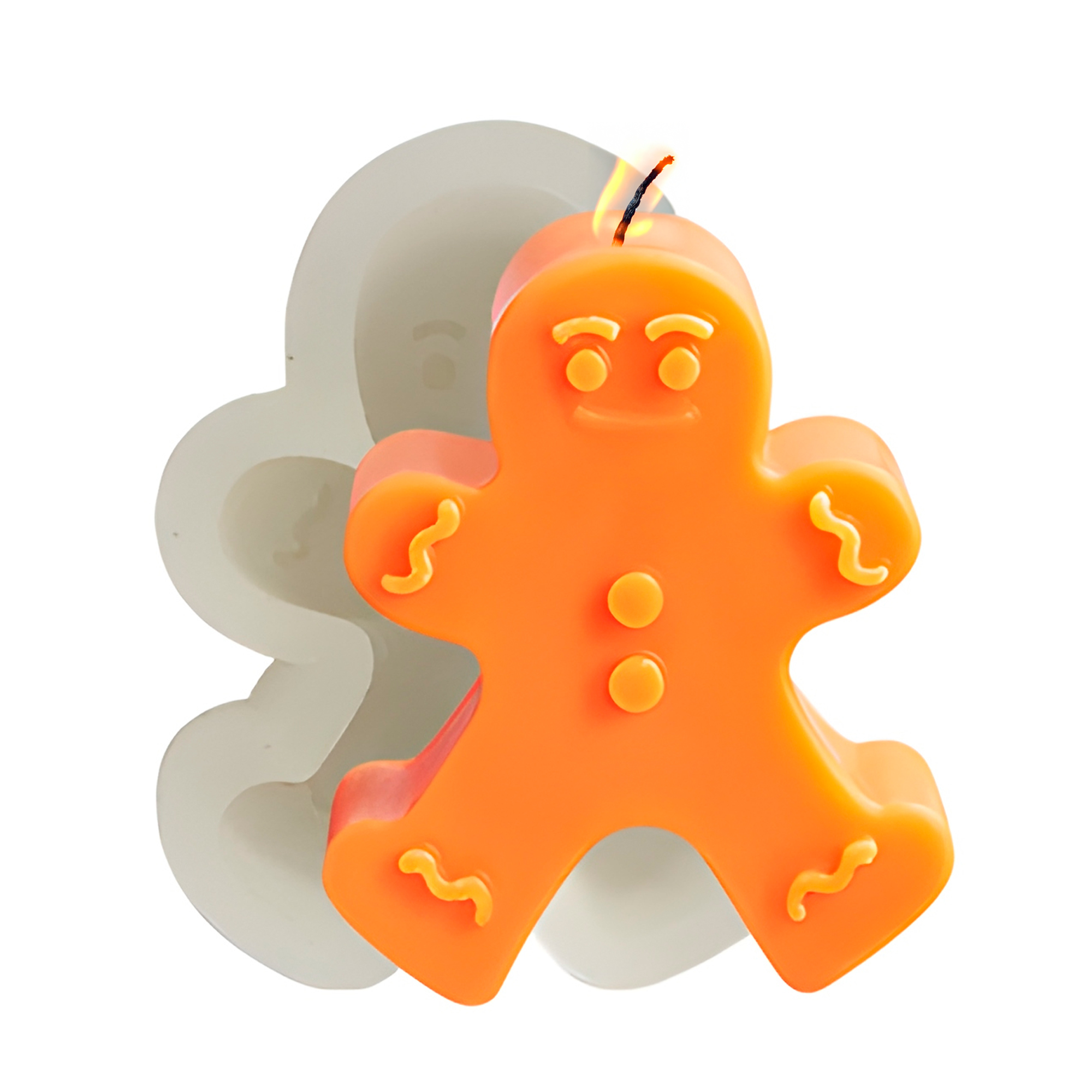 Molde Silicona Hombre de Jengibre Aromaterapia Velas 6,5 X 7,5 CM 1