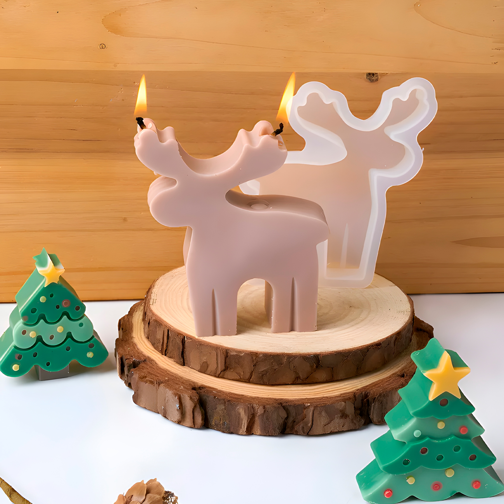 Molde Silicona Alce Animal Aromaterapia Velas 7,2 X 8 CM 10