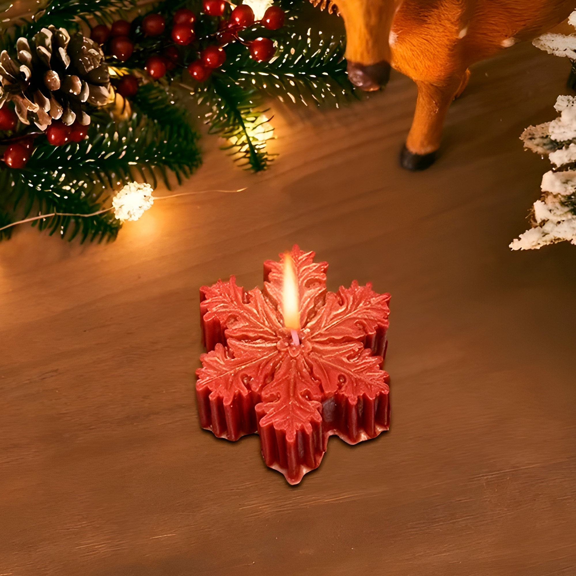 Molde Silicona Copo de Nieve Aromaterapia Velas 8 X 7,1 CM 2