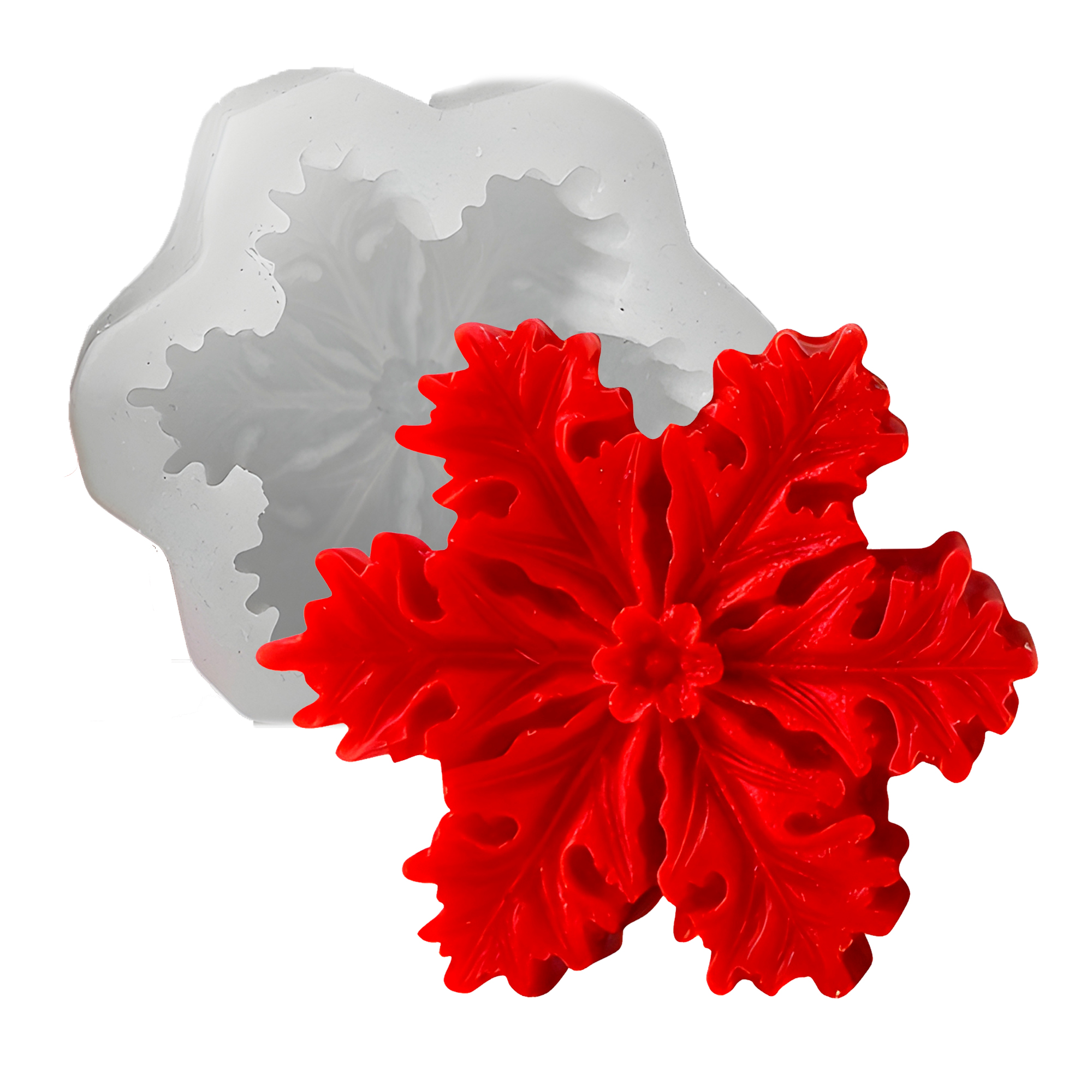 Molde Silicona Copo de Nieve Aromaterapia Velas 8 X 7,1 CM 1