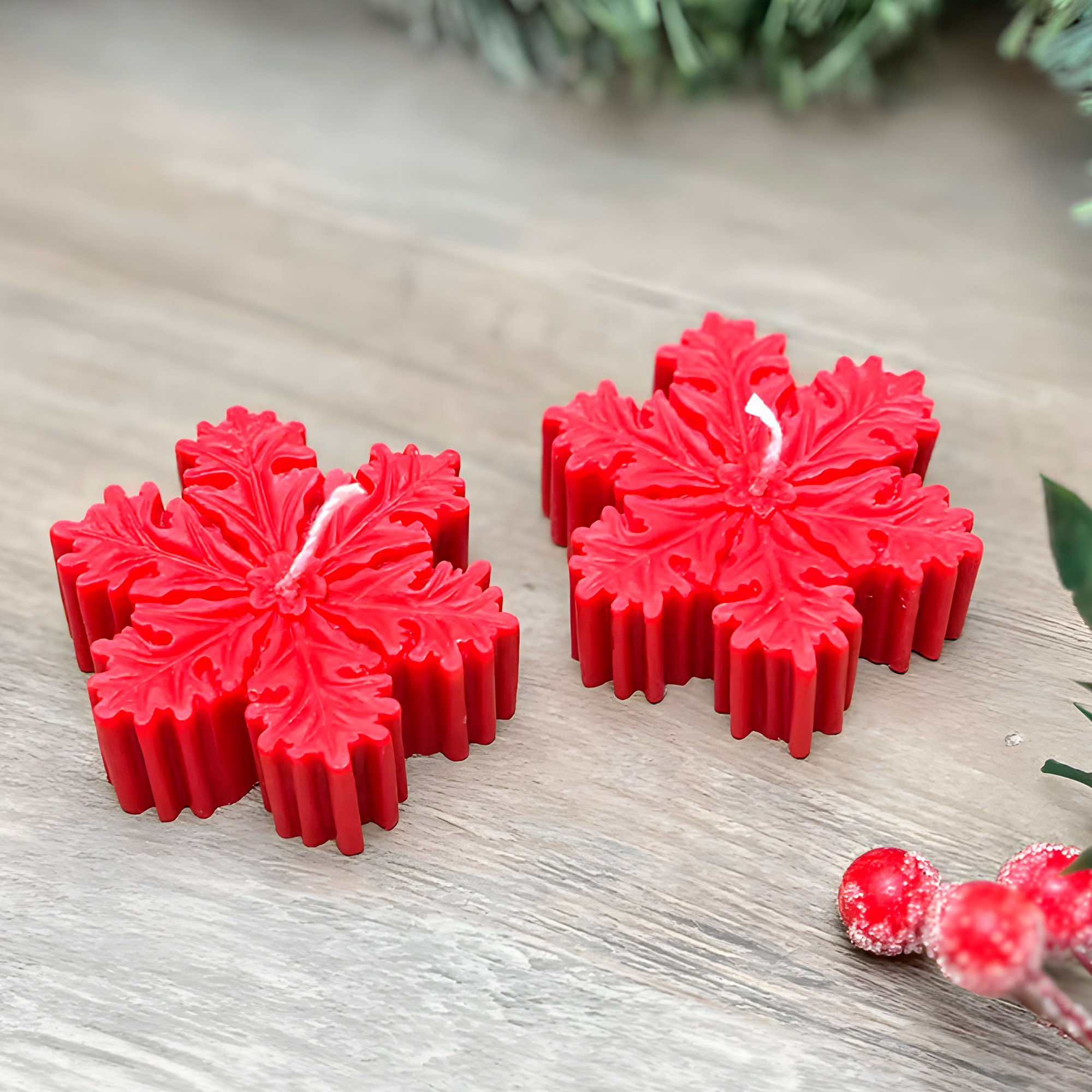 Molde Silicona Copo de Nieve Aromaterapia Velas 8 X 7,1 CM 7