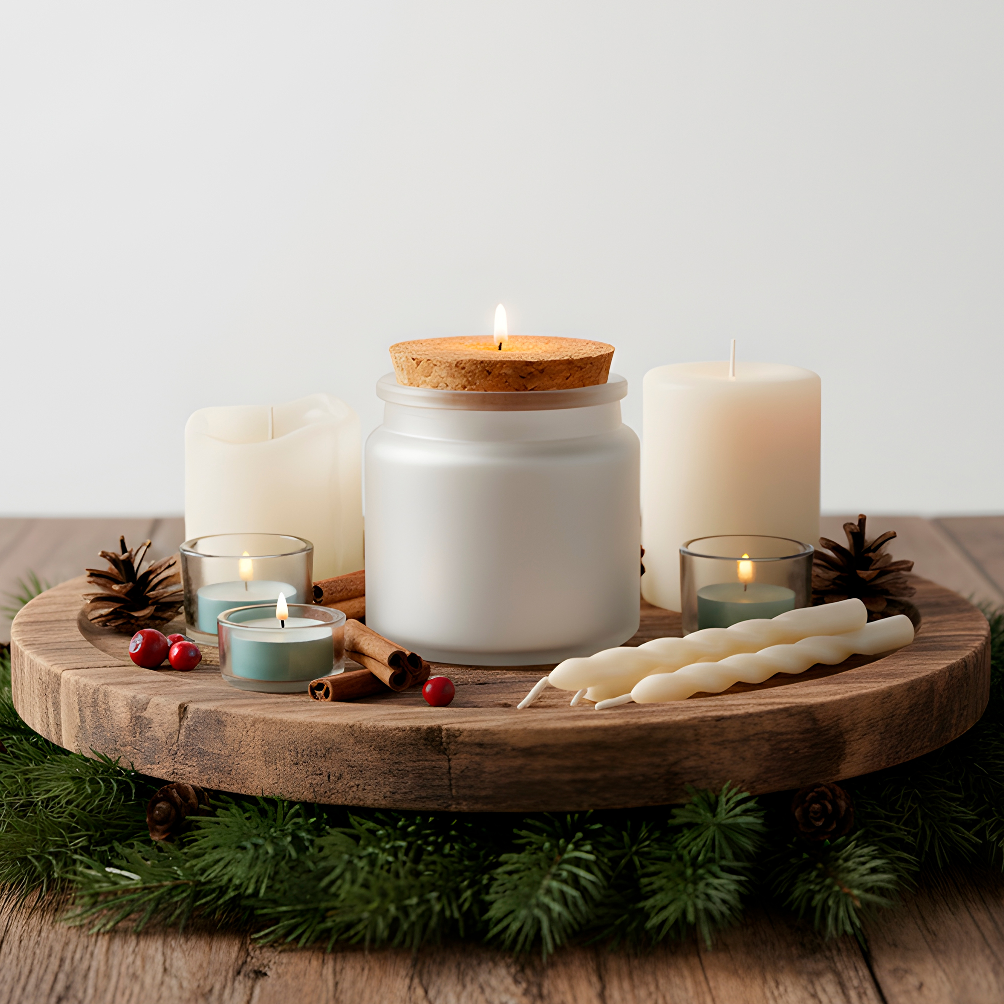 Frasco Porta Vela de vidrio con Tapa de Corcho 200 ML Colores 5